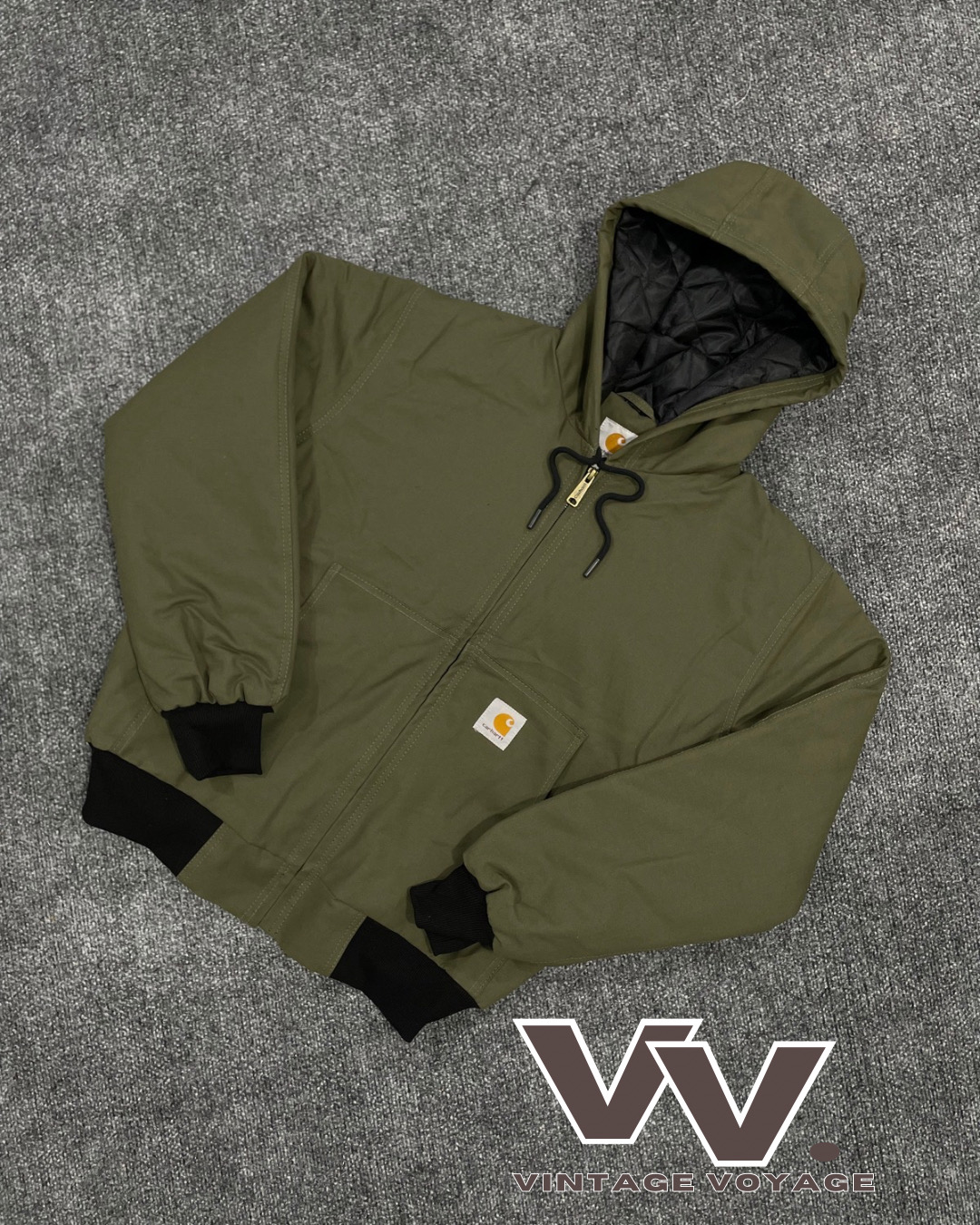 Carhartt überarbeiteter Stil olivfarbene aktive Jacken #14126