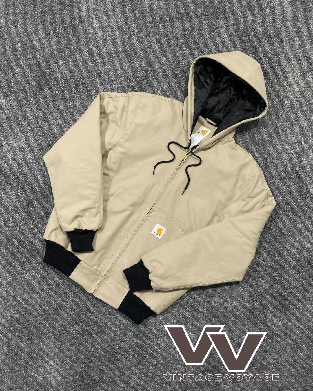 Carhartt überarbeiteter Stil cremefarbene aktive Jacken #14126