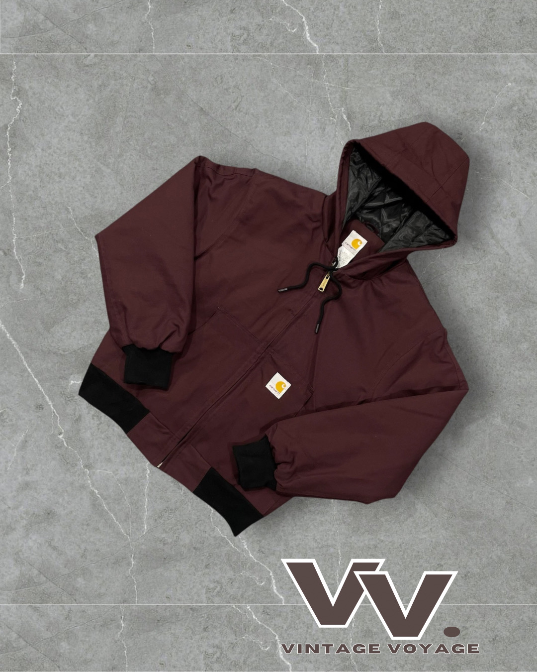 Carhartt umgestalteter Stil Weinfarbe aktive Jacken #14126