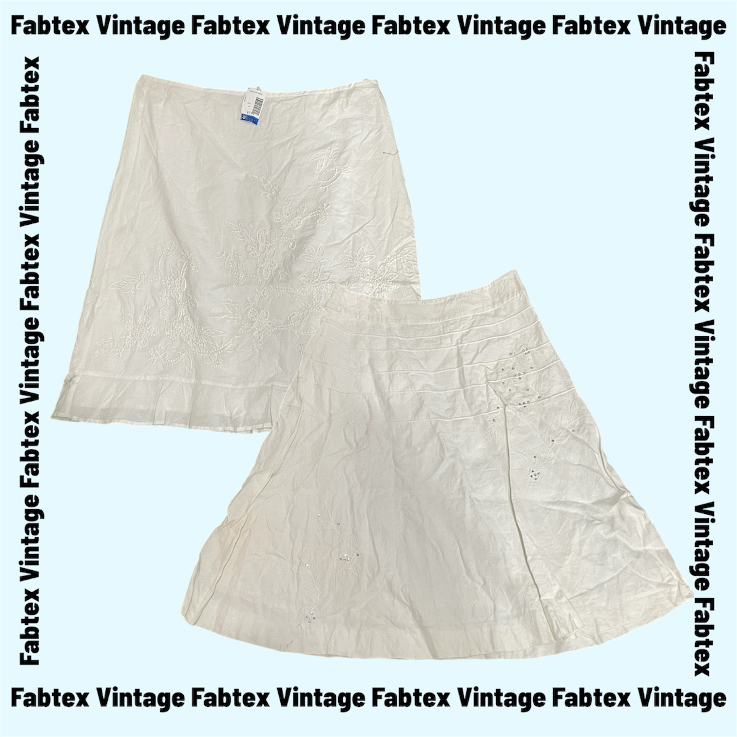(FV870) Y2K Aesthetic White Cotton Fairy Skirts