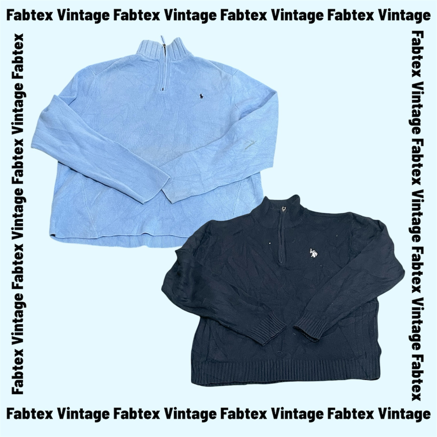 (FV-883) ポロ クォーター ジップ ニットウェア