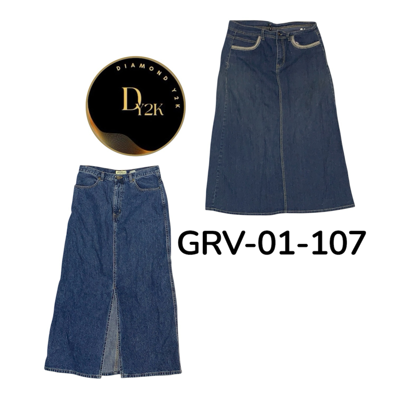 Y2K Casual Denim MIDI,Long Skirt – Everyday Wear (GRV-01-107)