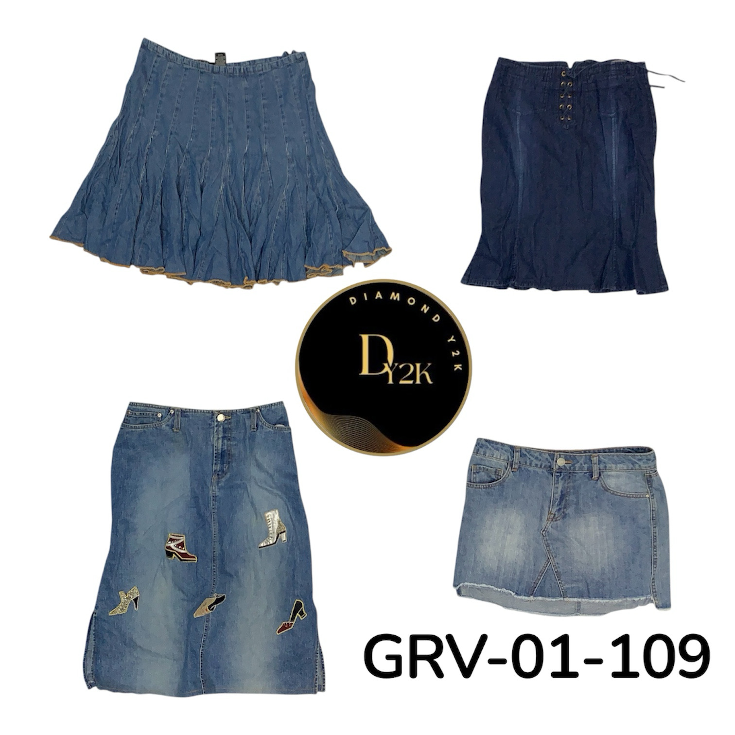 Relaxed Fit Y2K Denim Long,midi Skirt – Street Style (GRV-01-109)