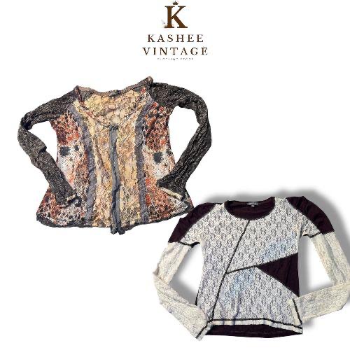 Full sleeves mesh and polyester top