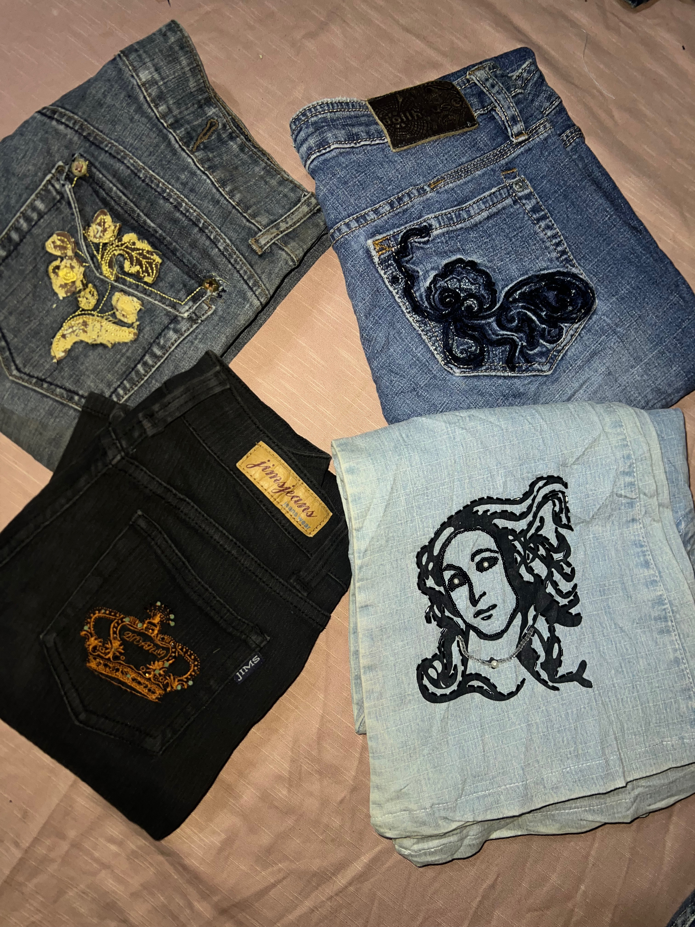 Jeans évasés pour femmes y2k /047