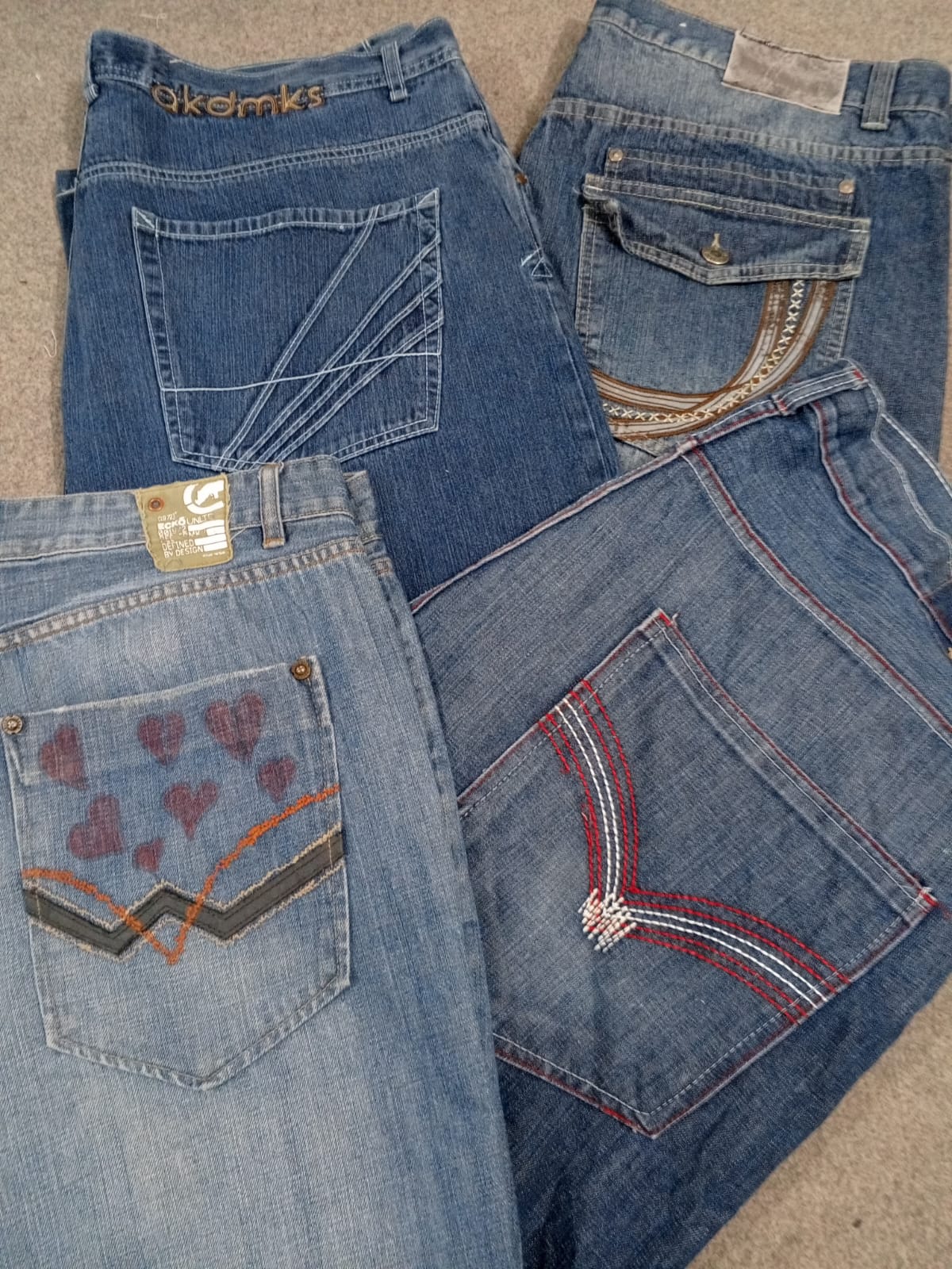 #221 Jean baggy hip-hop pour hommes surdimensionné