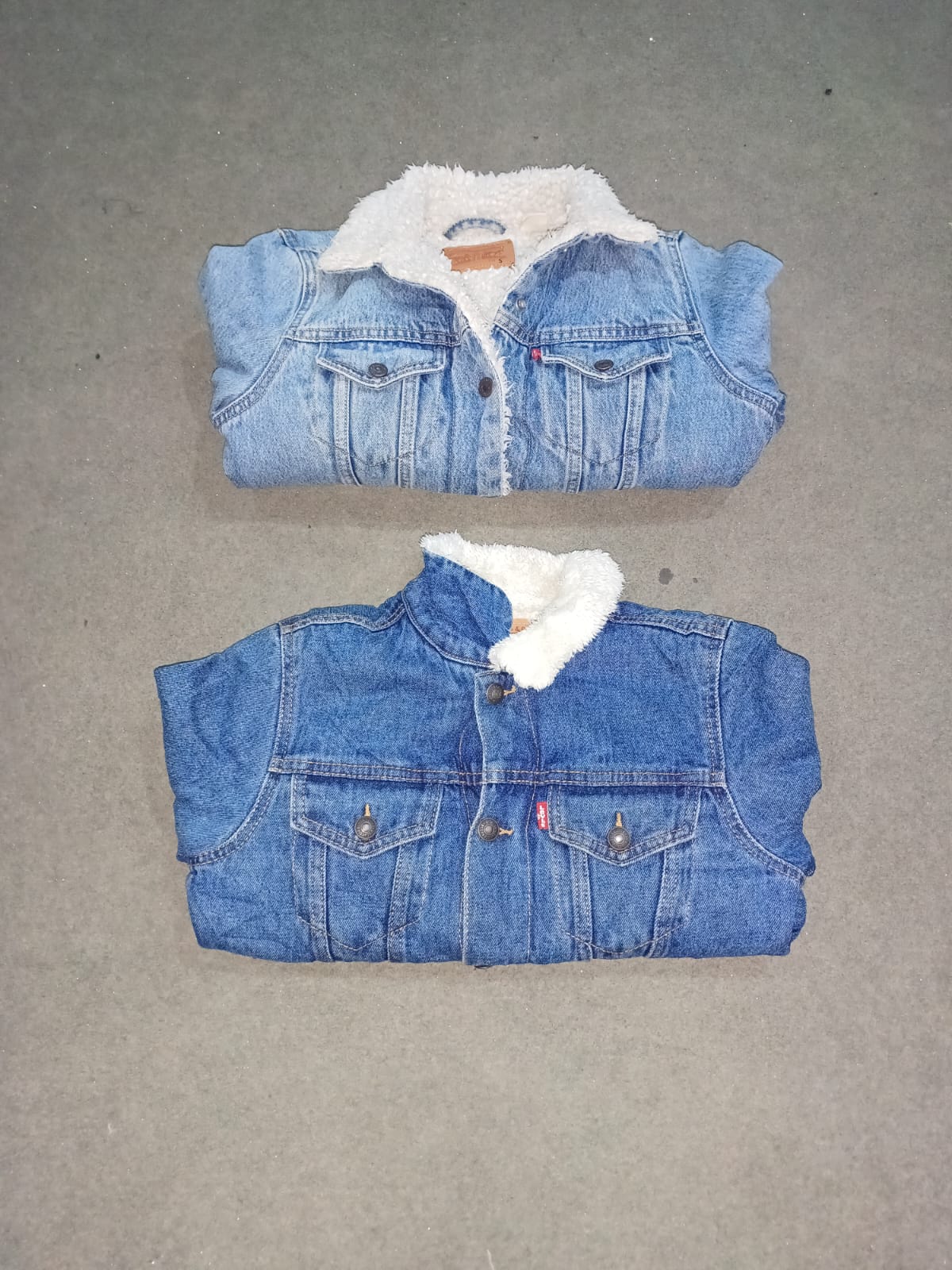 Veste en fourrure en denim LLW