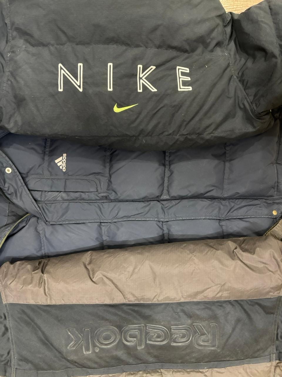 Vintage Nike, Adidas, Reebok Puffer Jackets