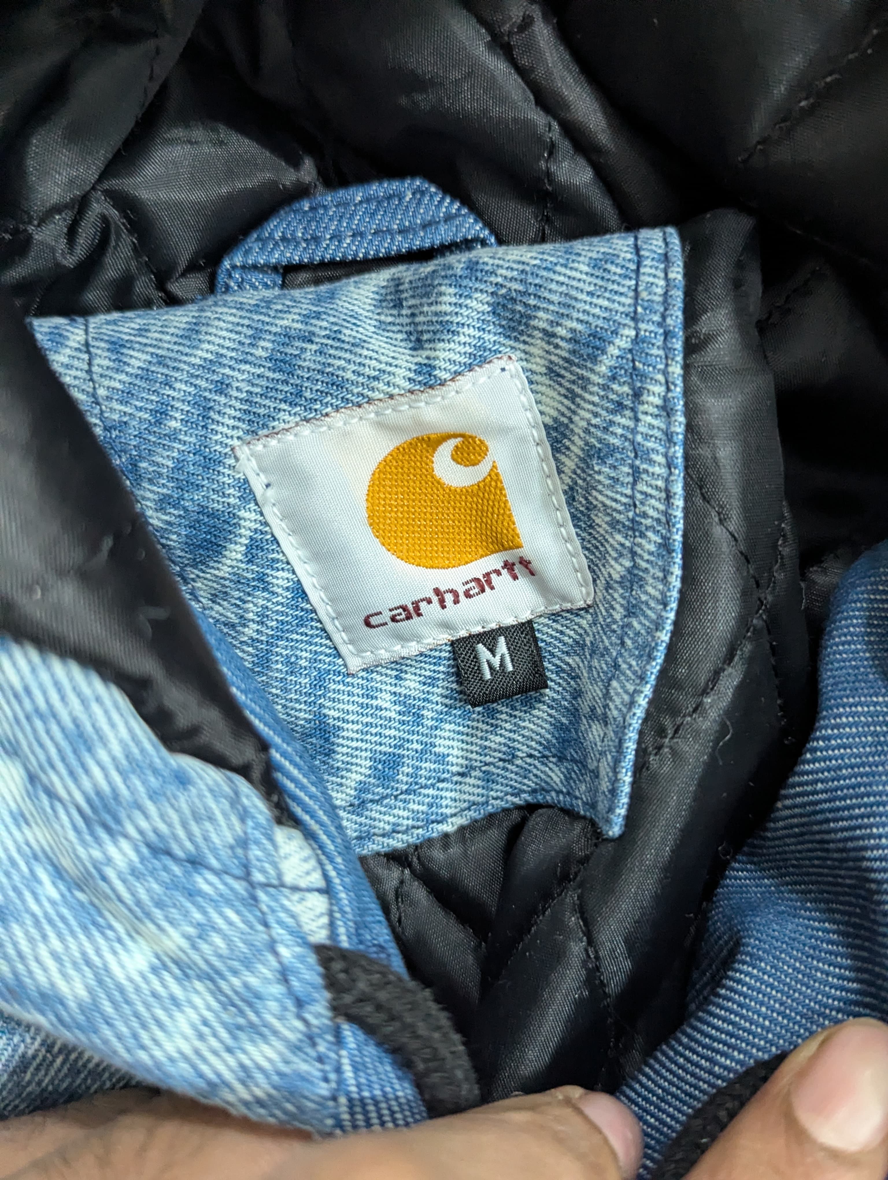 Carhartt Active Wear Blue Denim Washed Rework Style Jackets