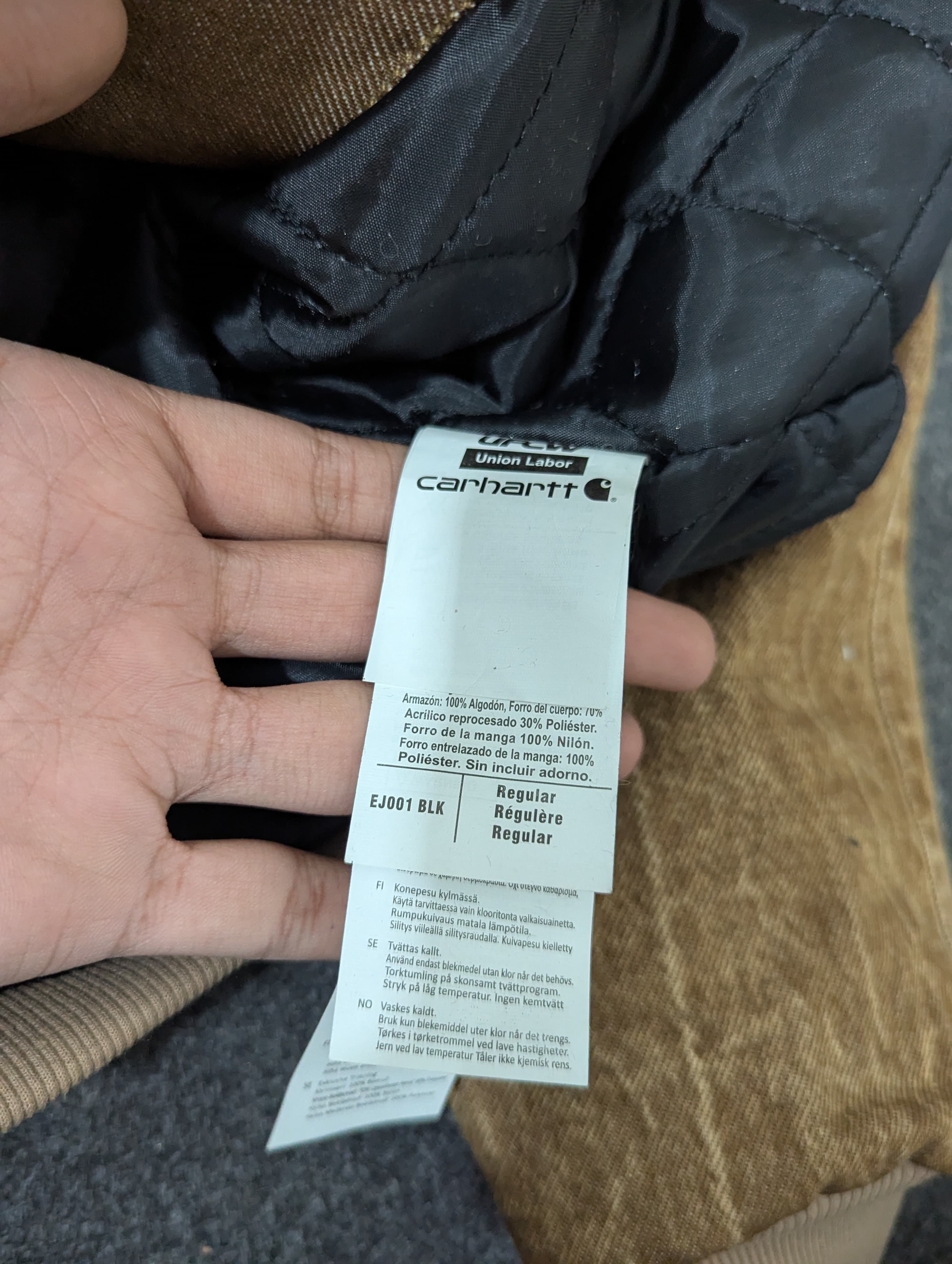 Carhartt Active Wear Brown Denim Washed Rework Style Jackets