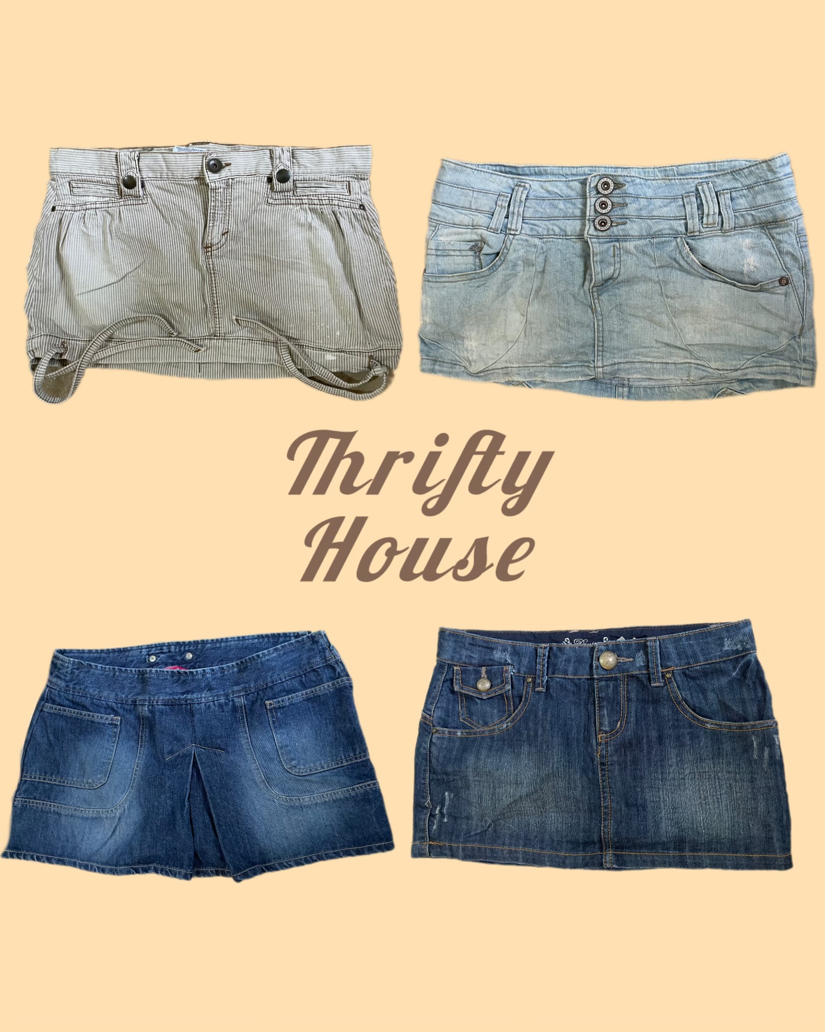 Unique Denim Mini Skirts(TH/102)