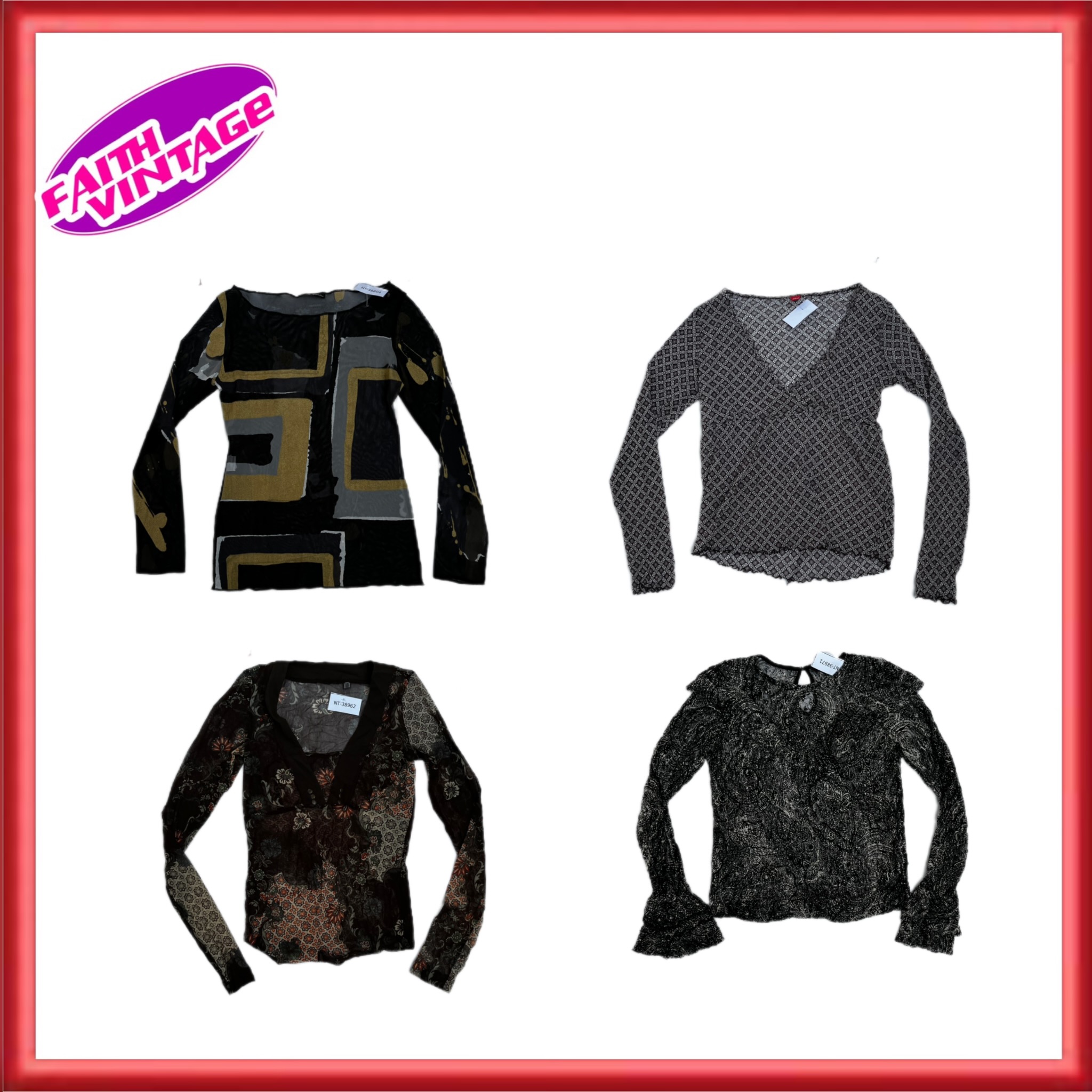 Y2K Bandana Style Tops Jupe et Robe Mix