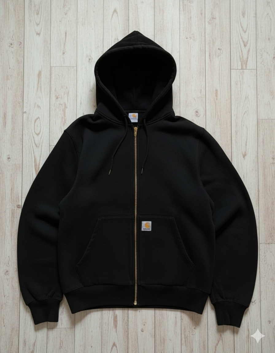 Carhartt Rework Style schwarze Kapuzenjacken