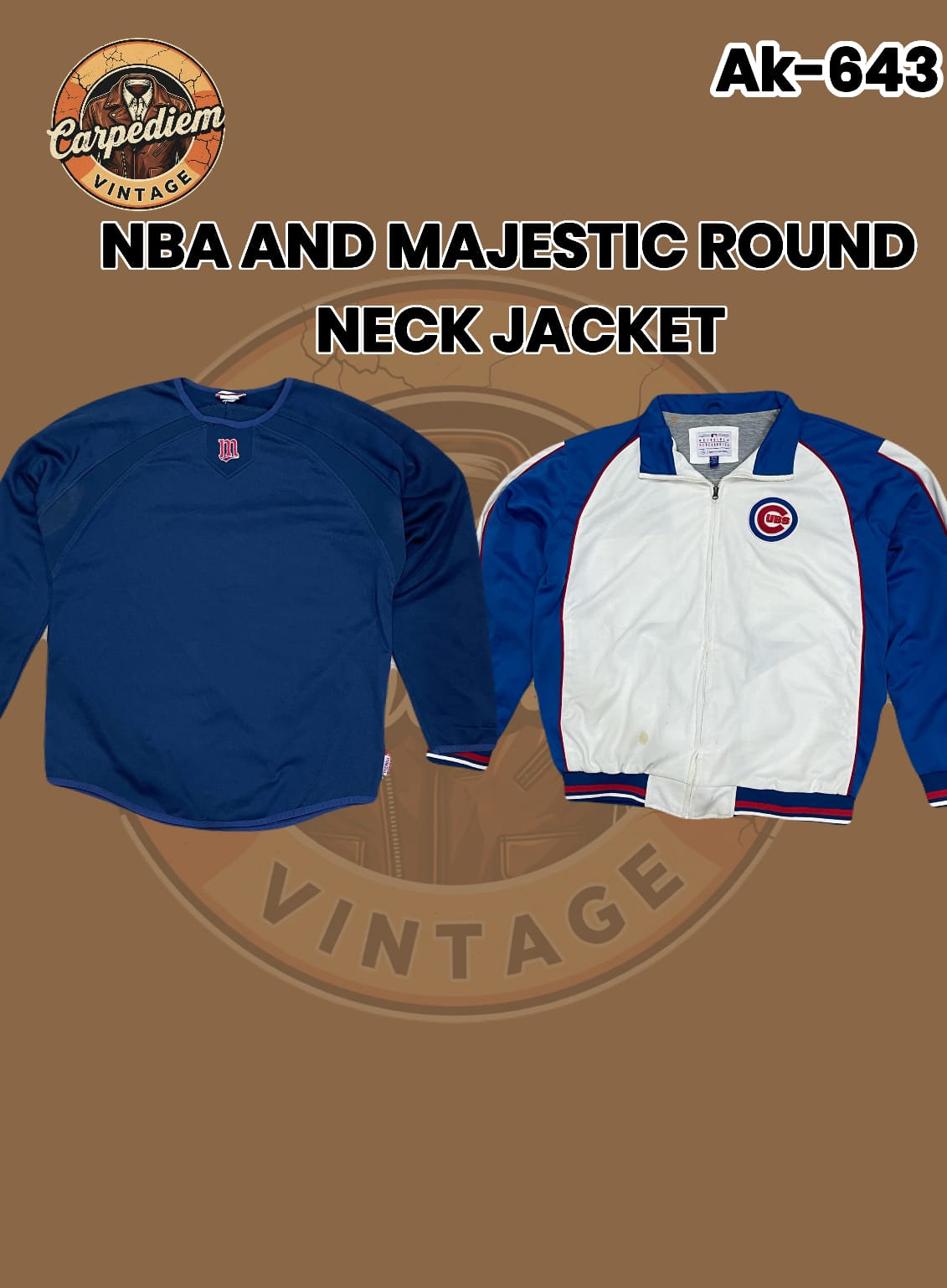 Jaquetas de Gola Redonda da NBA e Majestic Ak-643