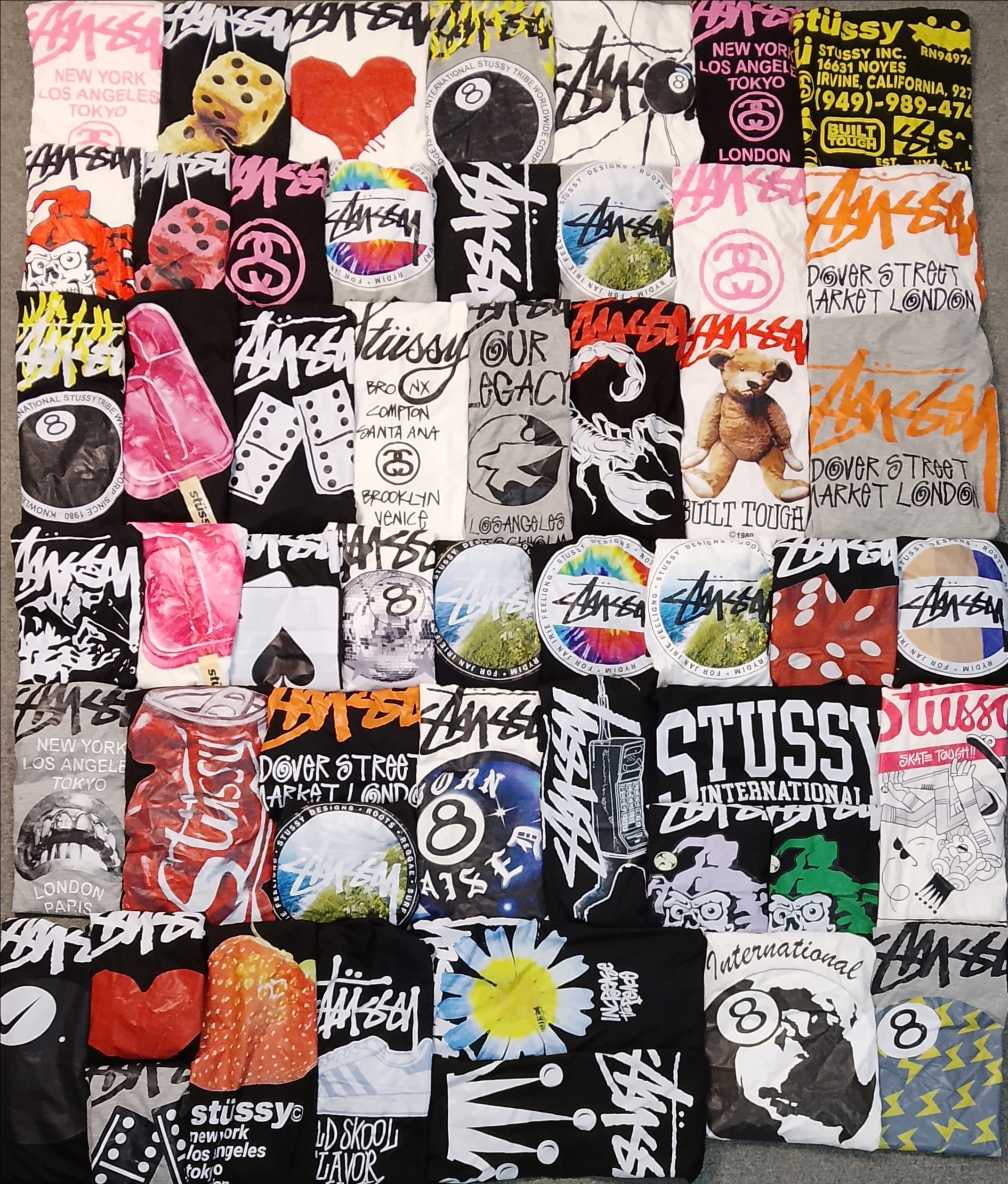 Stussy Neuauflage Stil Mix Design T-Shirts