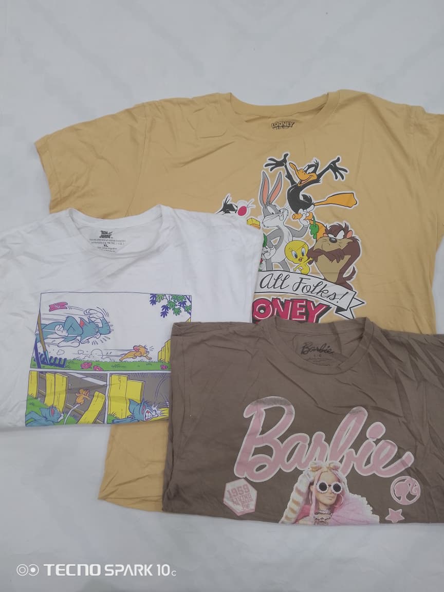 ZV1527 無名のカートゥーンプリント Tシャツ