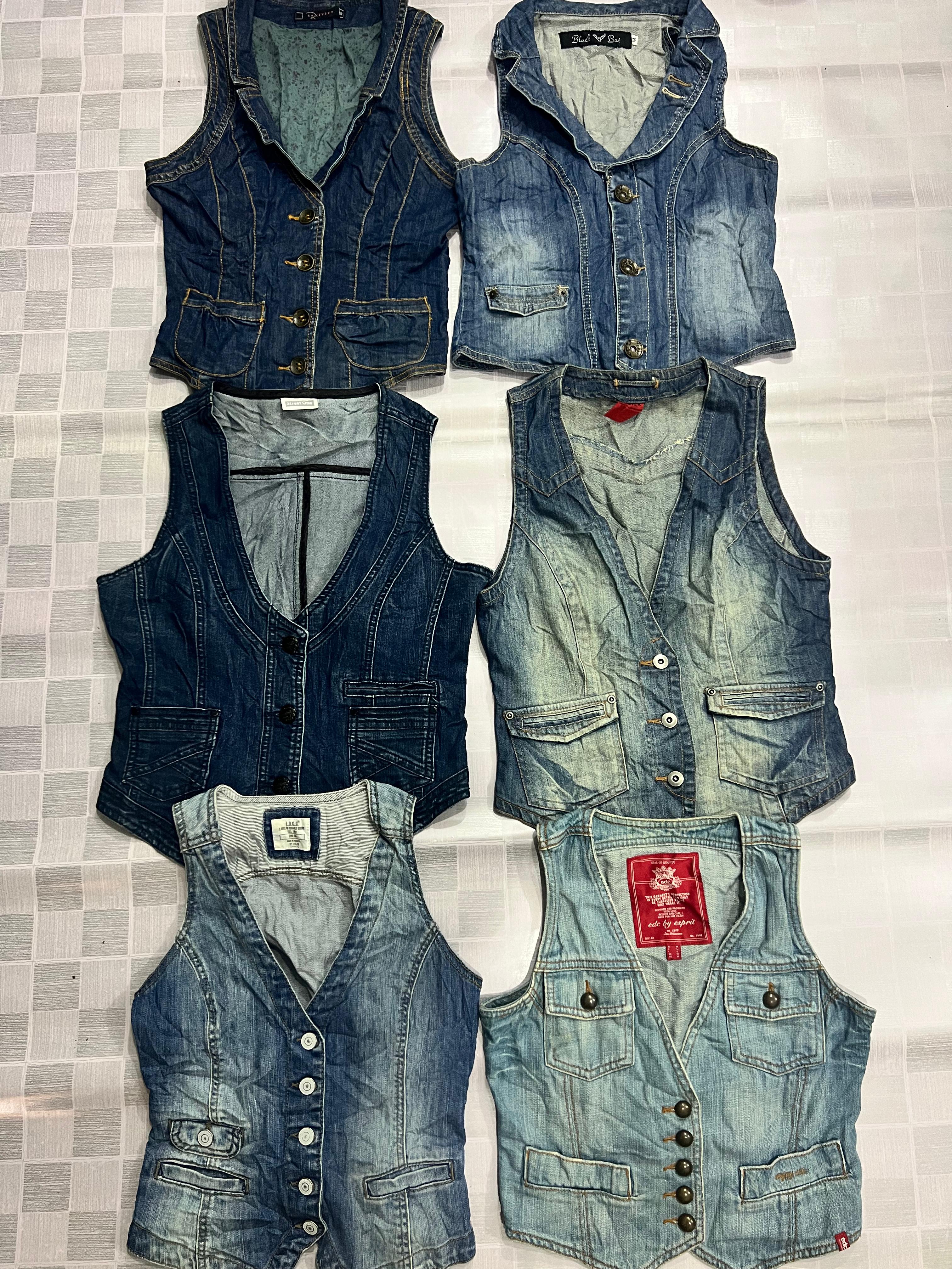 R357 Ladies Y2K Denim Waistcoat