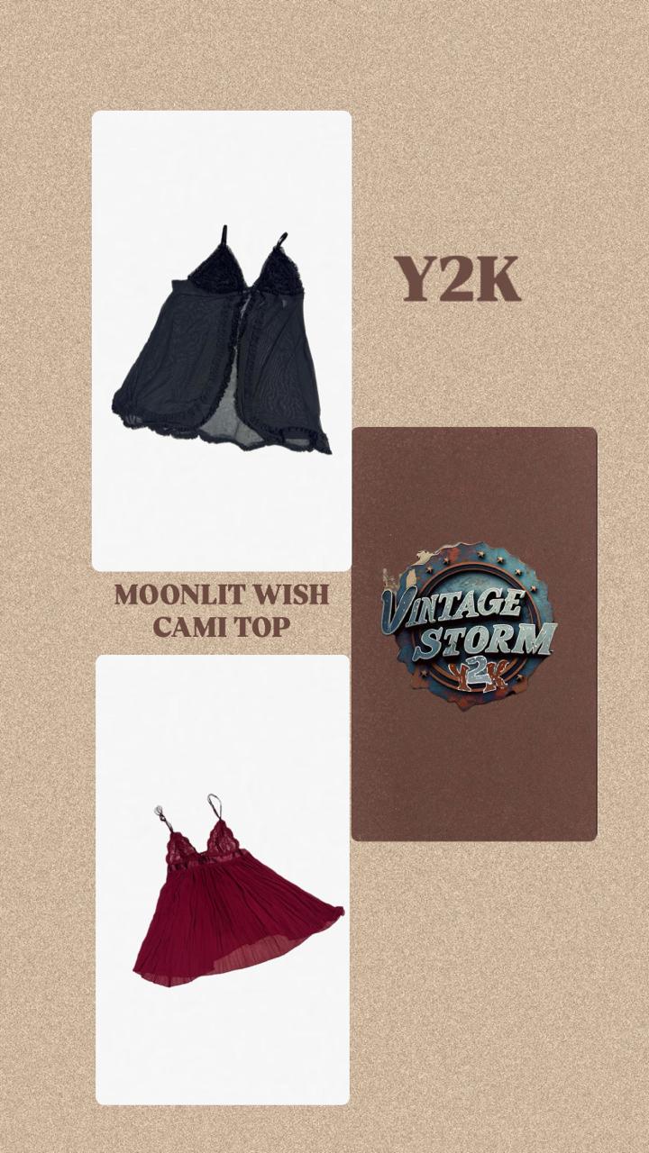 Y2K Moonlit Wish Cami Tops