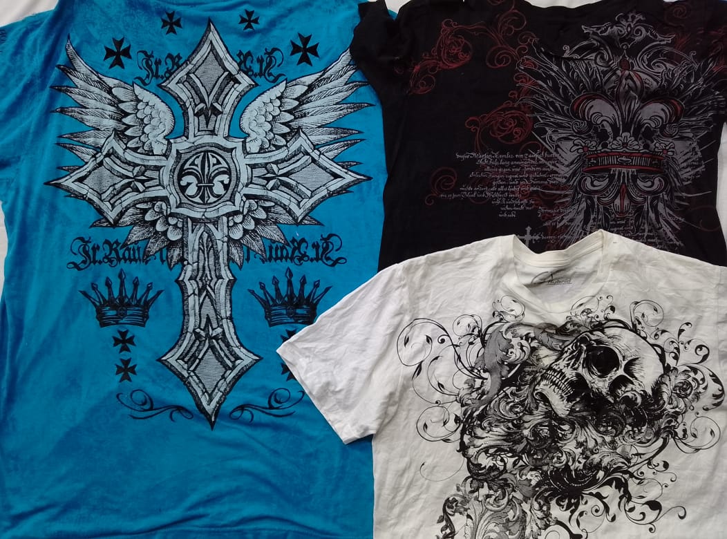 CR5923 ヴィンテージ スカル Tシャツ