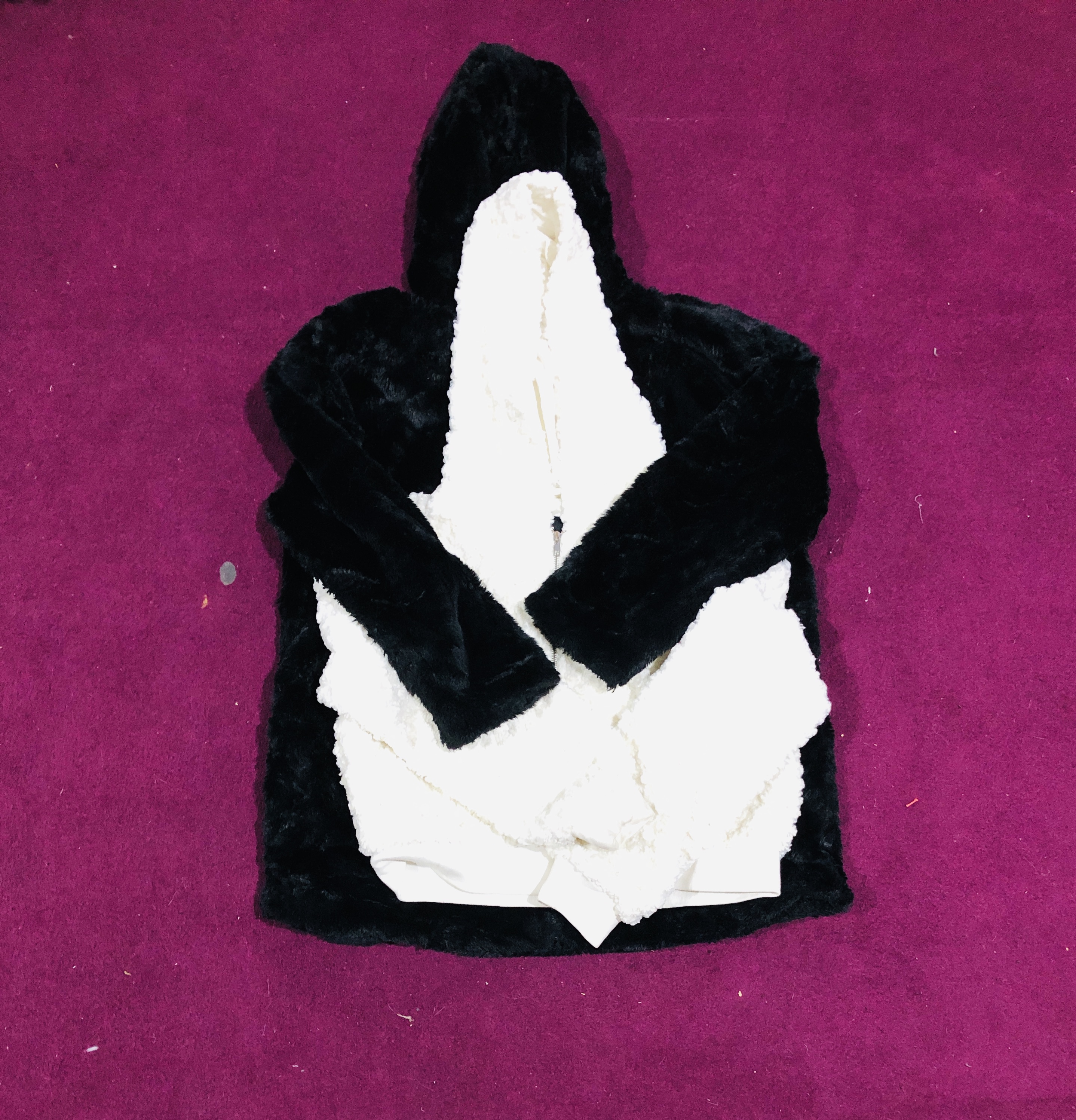 Veste en fausse fourrure pour filles Y2K