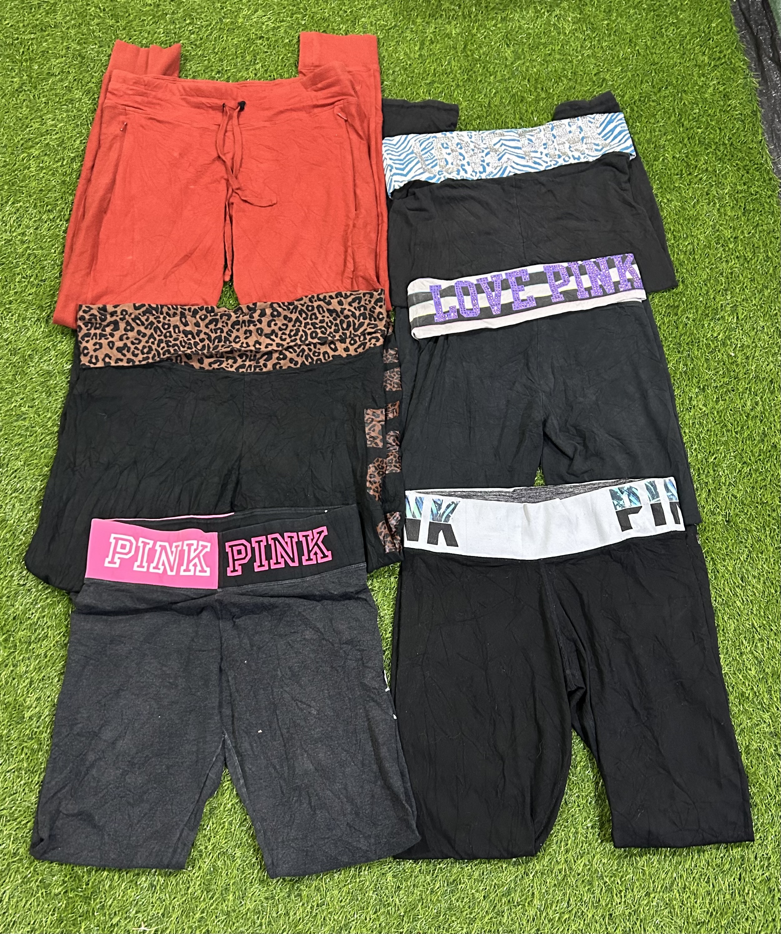 Rosafarbene Yoga-Leggings