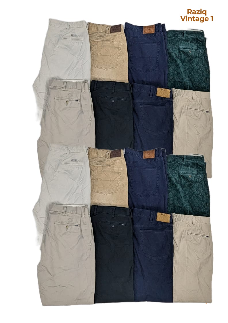 💥 RV1775 Ralph Lauren Calças de Algodão