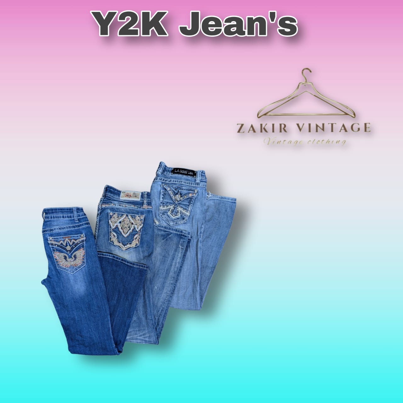 Y2K Emblished Jeans
