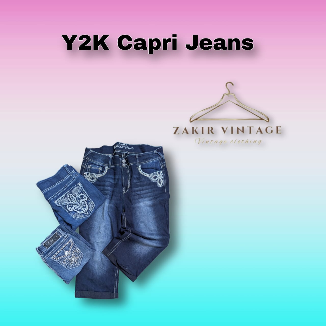 Y2K capri jeans