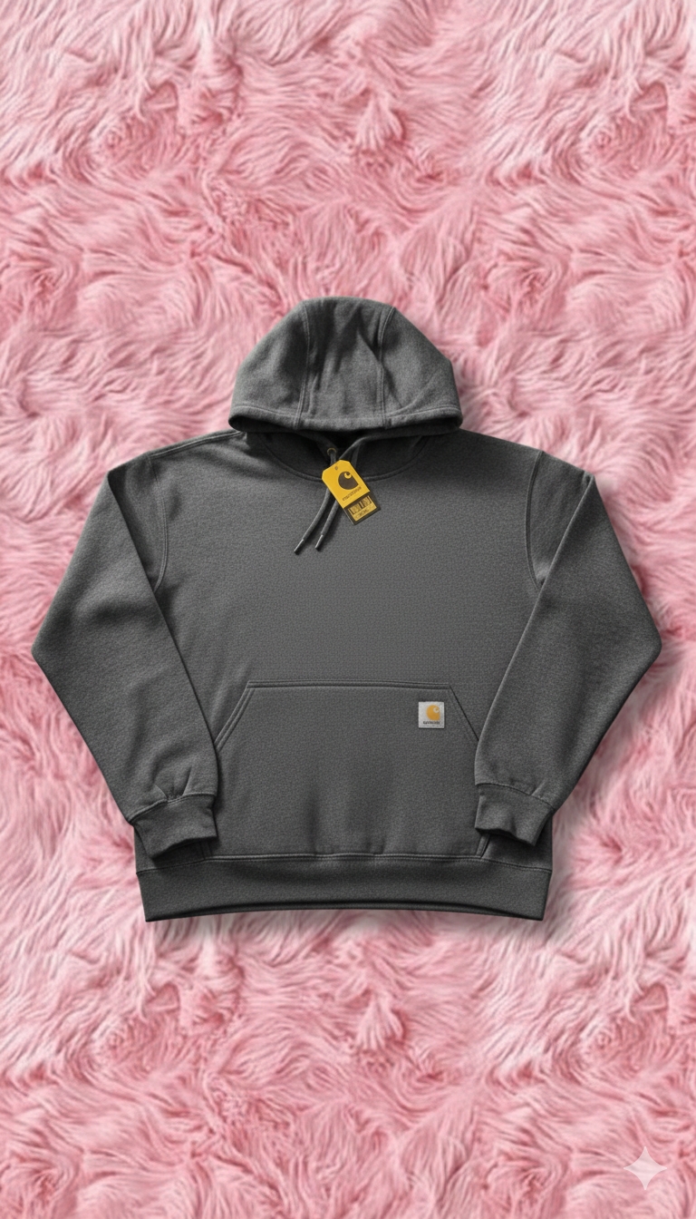 Pull à capuche gris style rework Carhartt