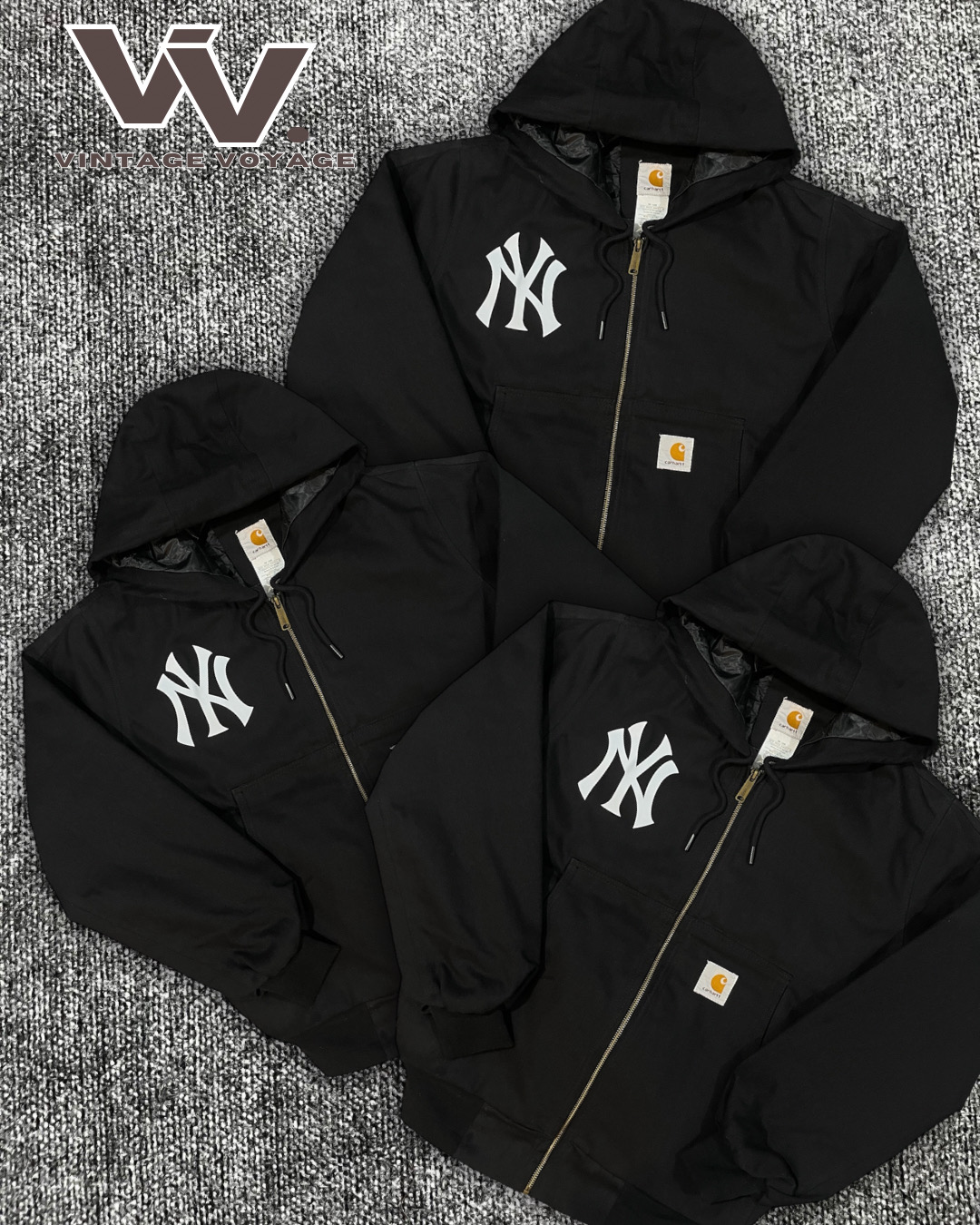 Carhartt x Yankees reworked style black active jackets #16126