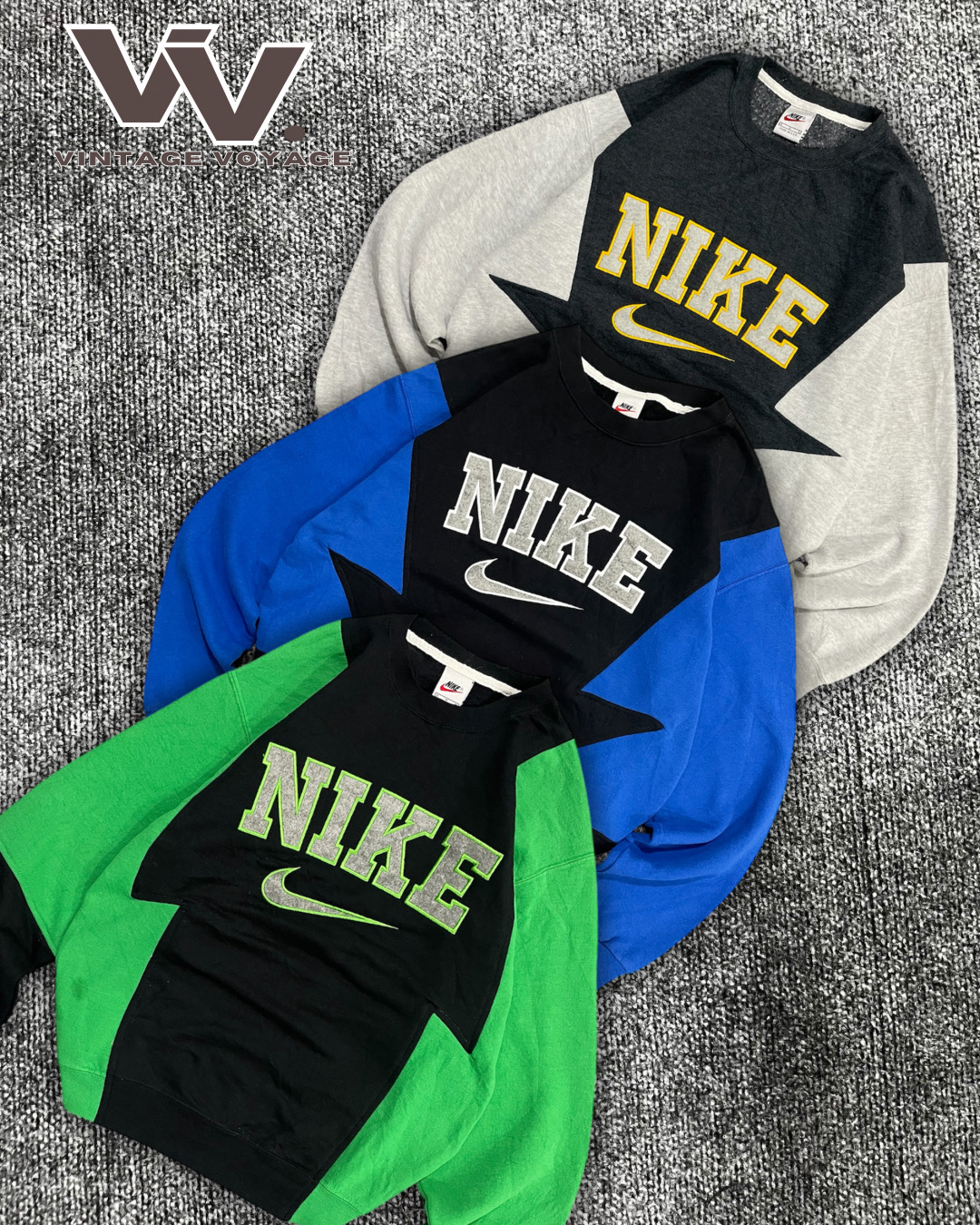 Nike a retravaillé des sweatshirts en patchwork #1..