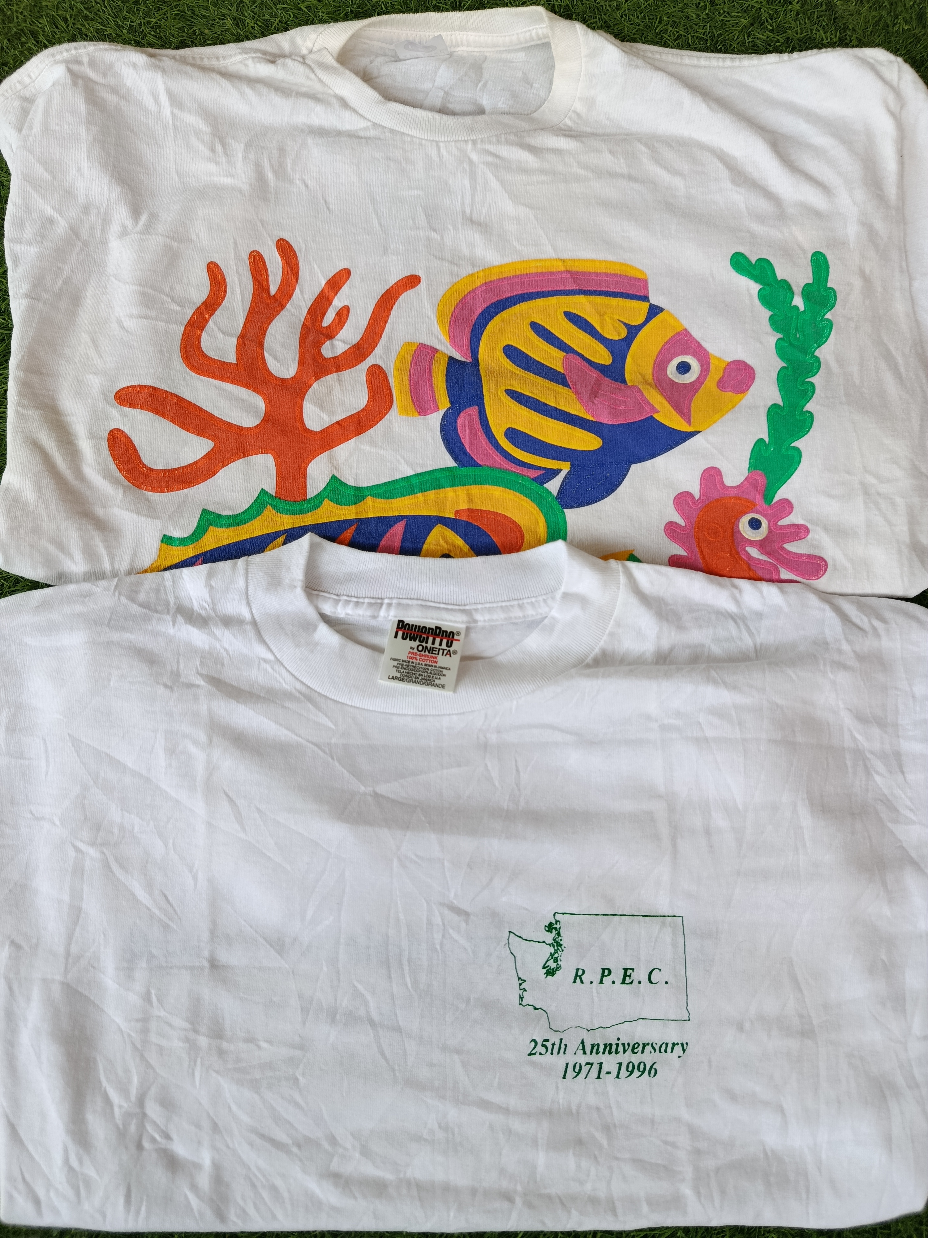 Camiseta branca de ponto simples 8Pcs (RV # 047)