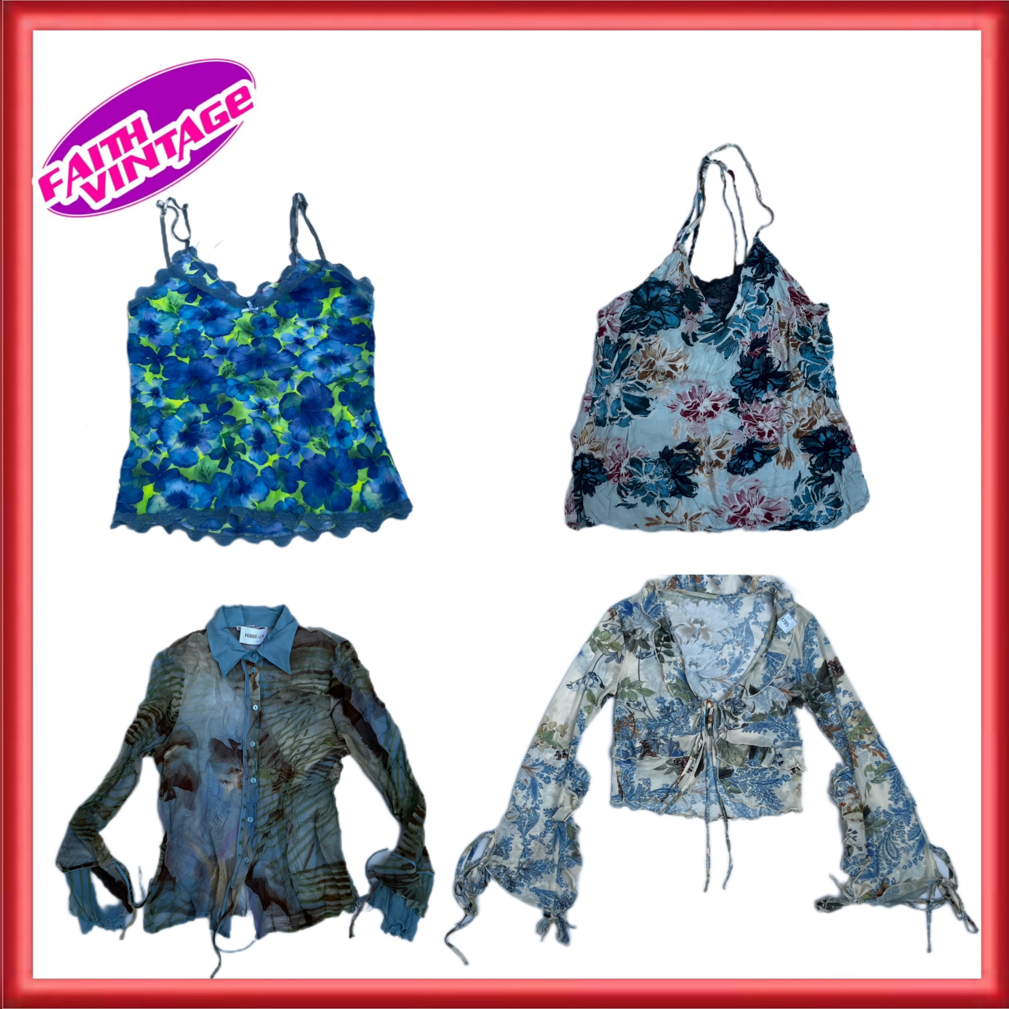 Aquatic Layers Mix Dress Skirt and Tops (FV-388)