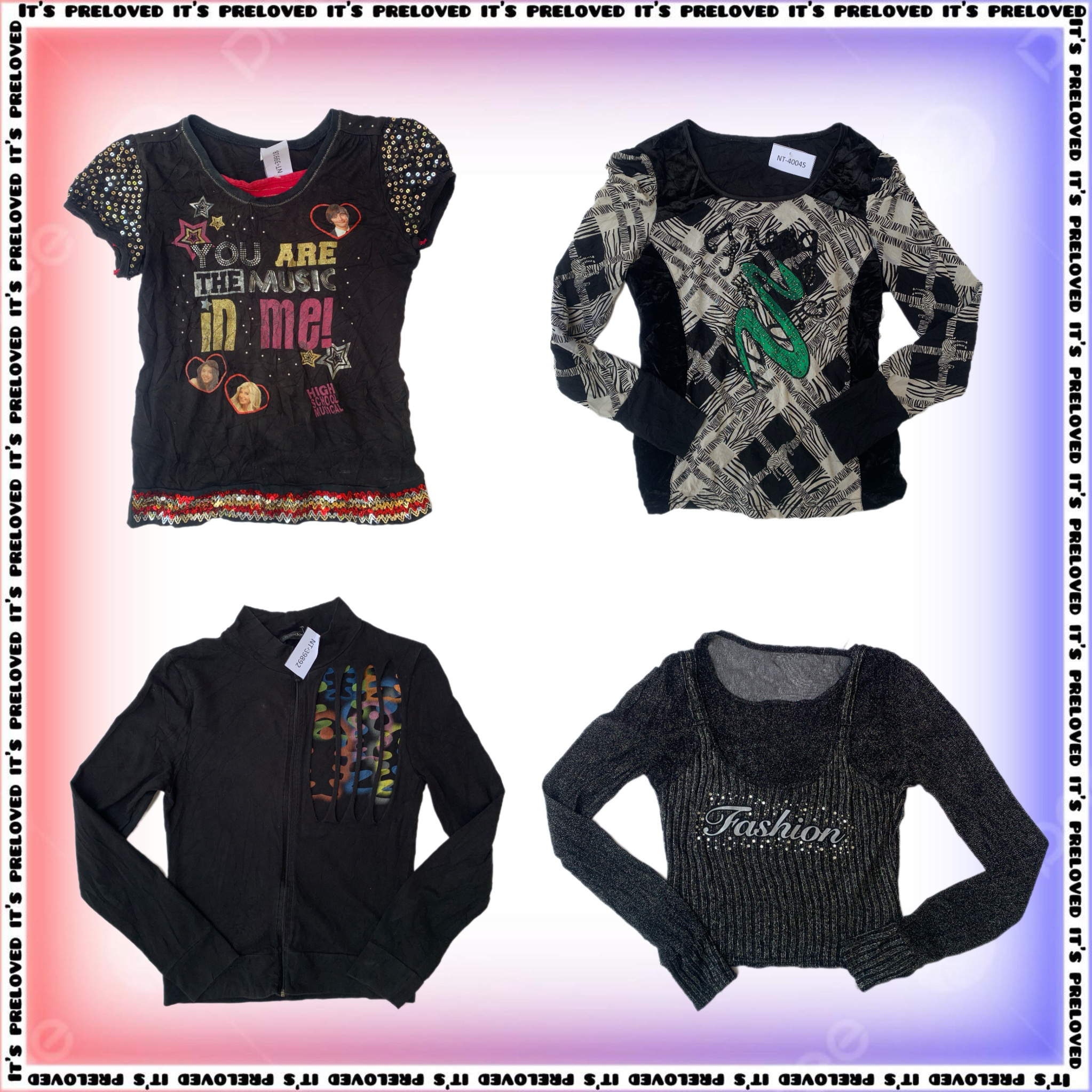 Pack Cyber Y2K Fille - tops, robes, jupes (SS-1849)