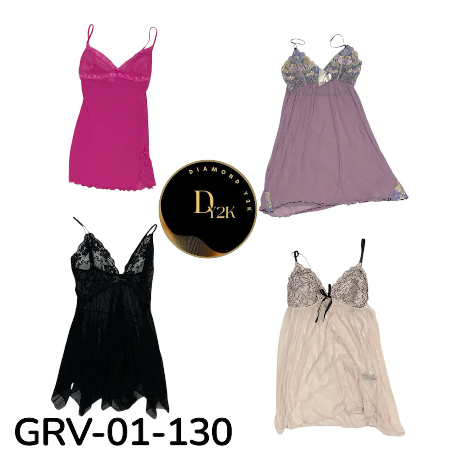 Cute Y2K Slip Dress – 2000s Inspired Mini Dress (GRV-01-130)