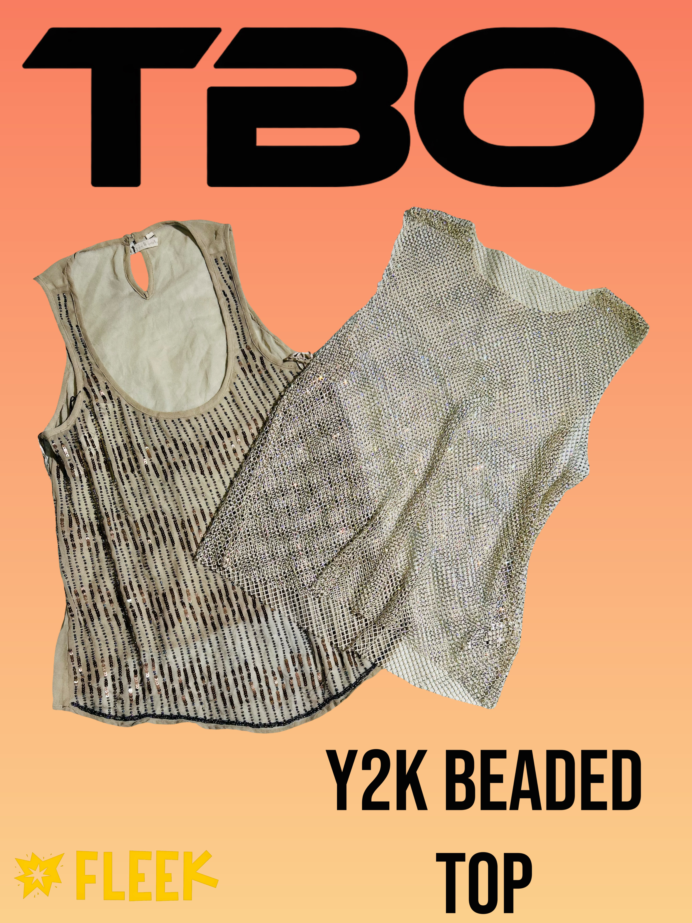 Y2k beaded top