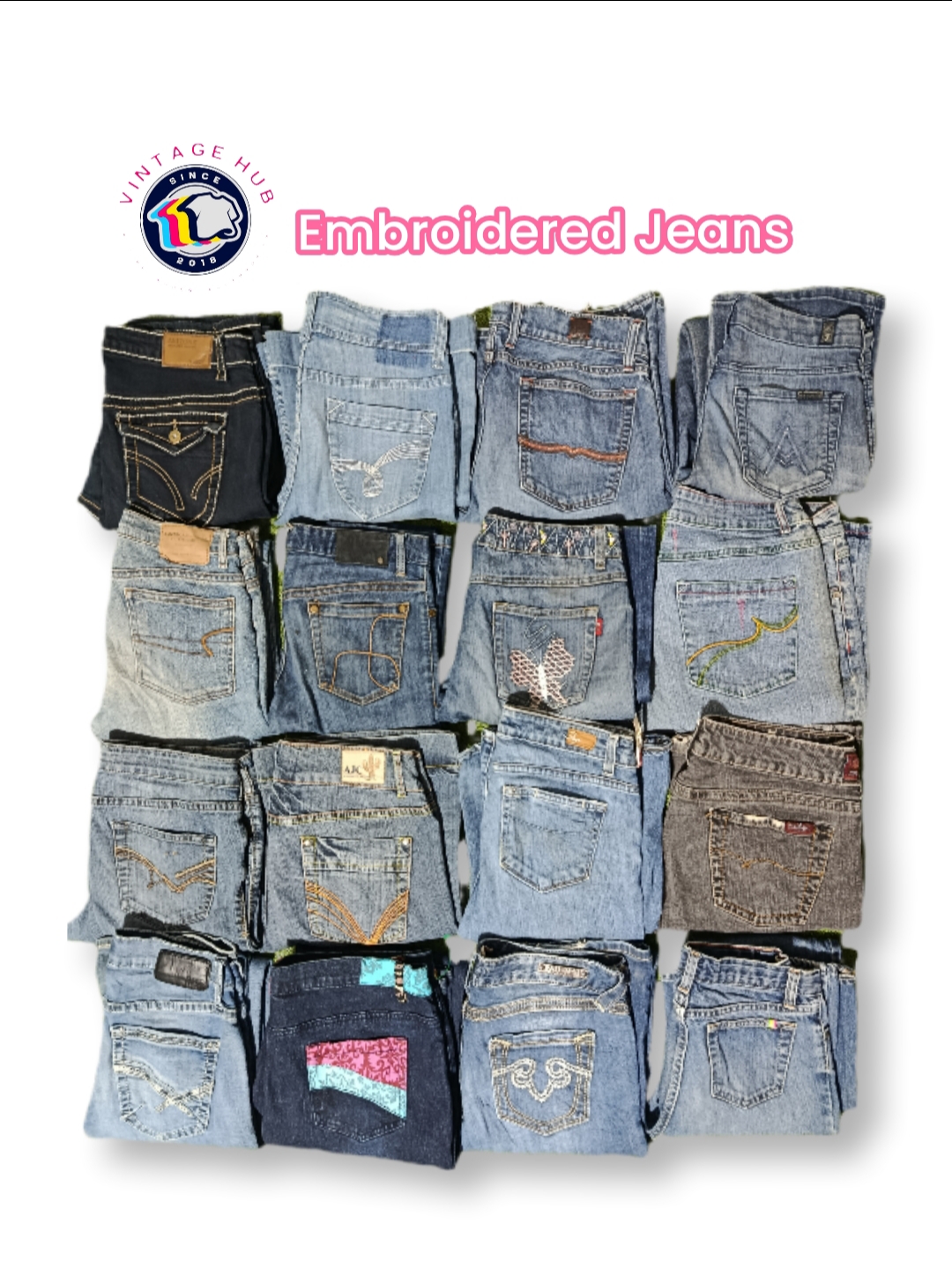 Embroidered Jeans - VH01