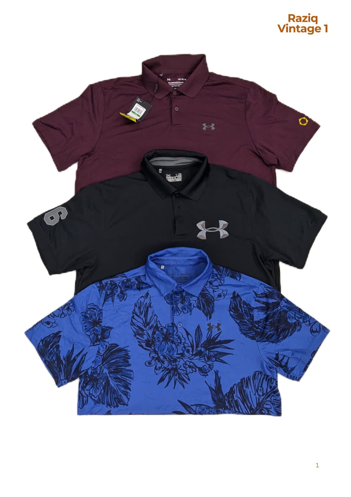 💥 RV1790 Under Armour Collar Tshirts