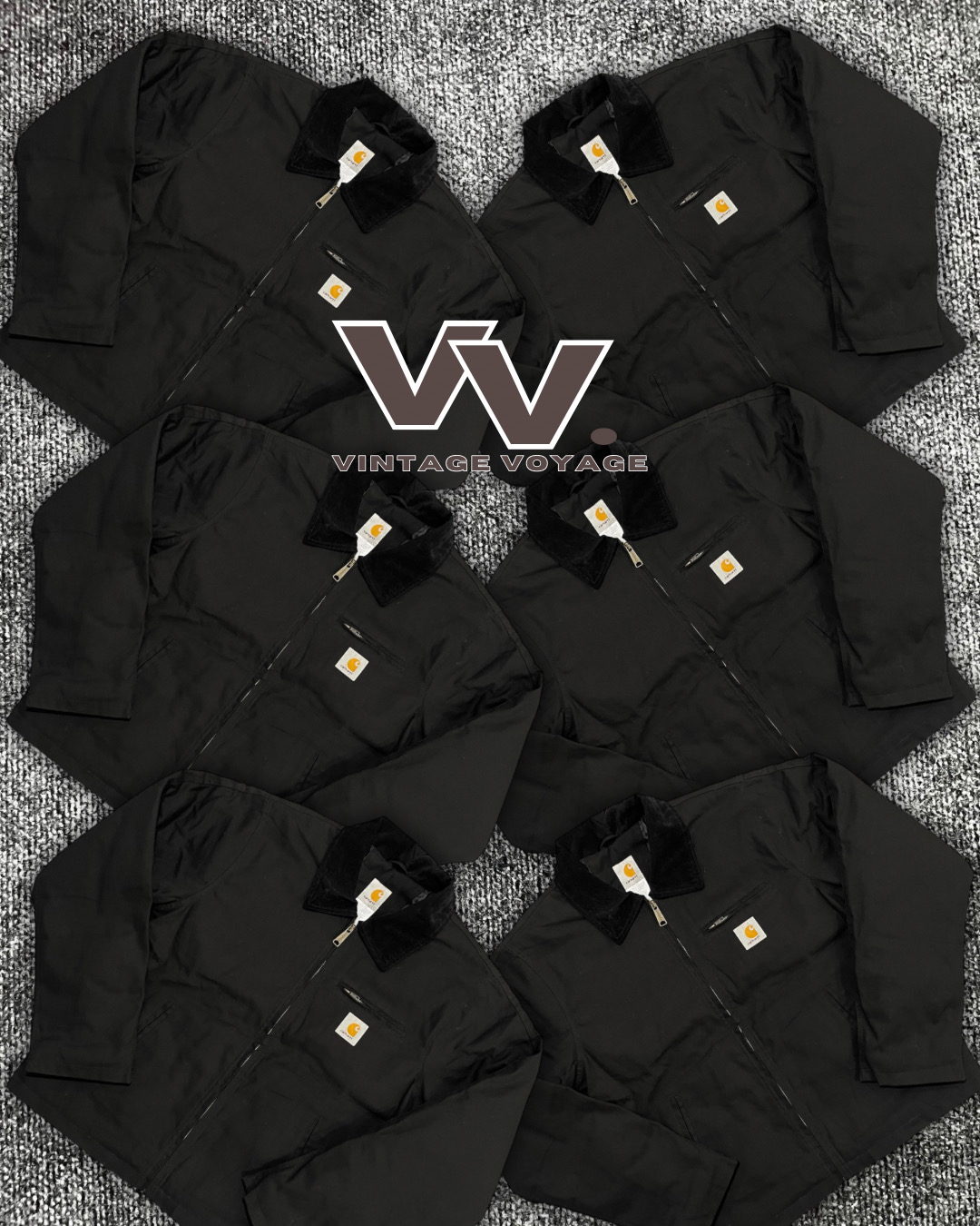 Veste noire Detroit Carhartt retravaillée #17126