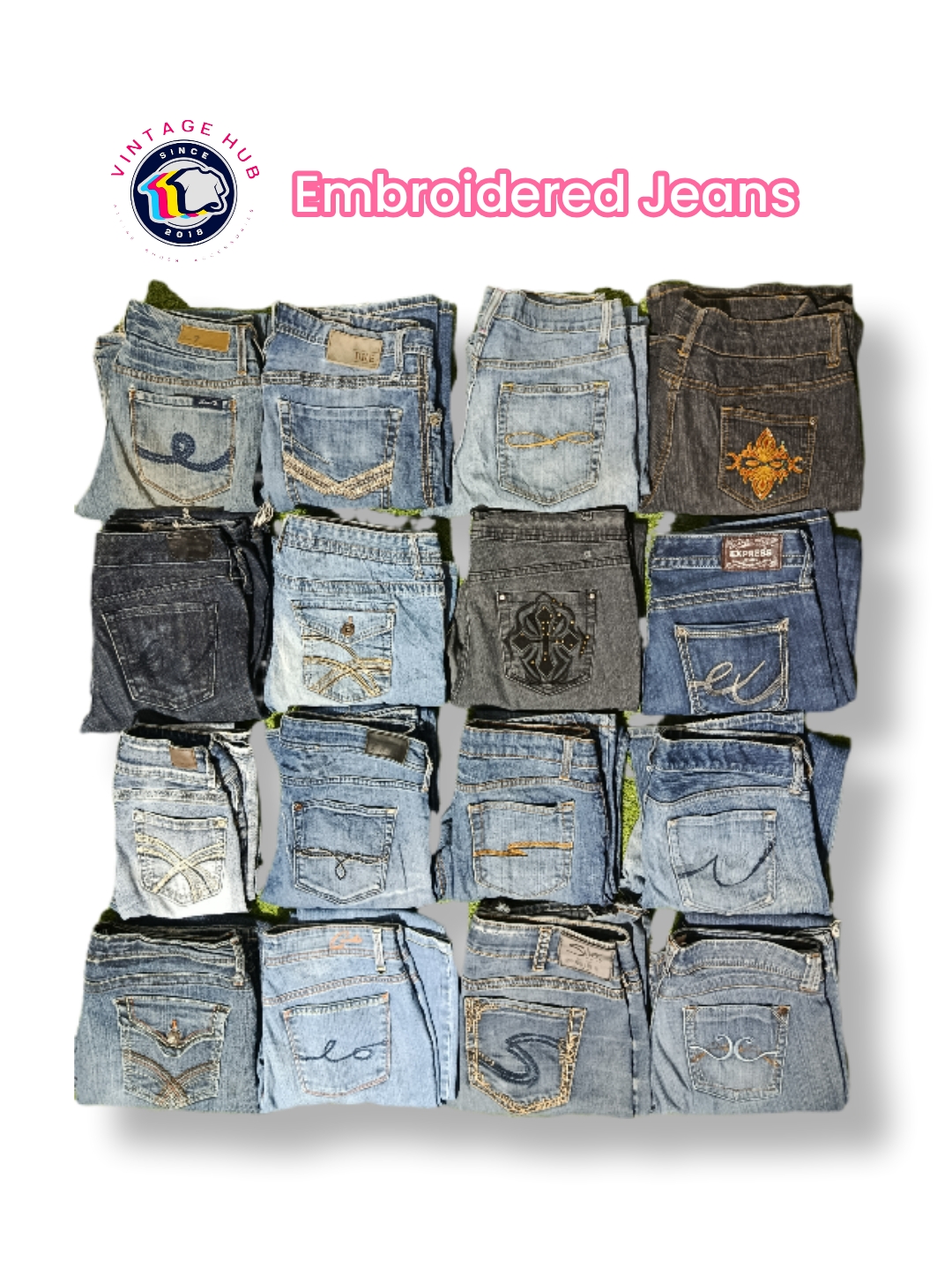 Embroidered Jeans - VH02