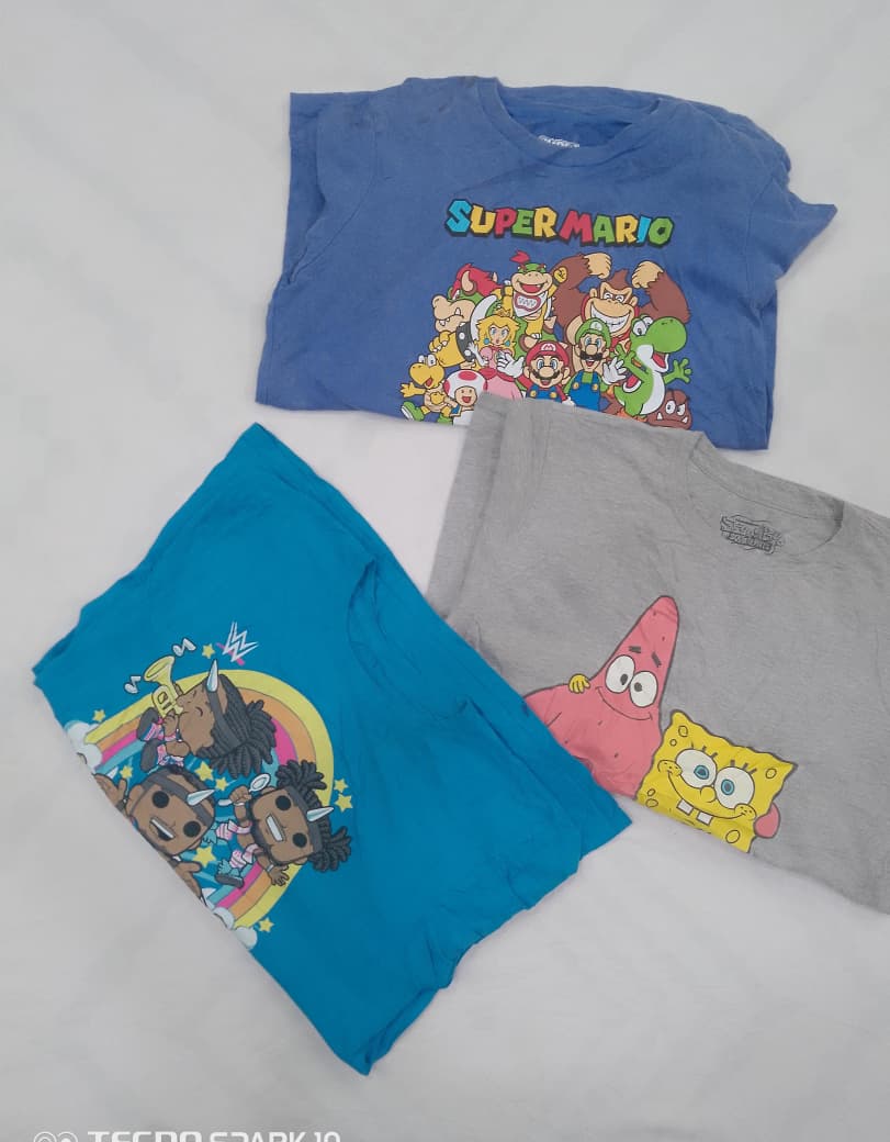 CRZ1531 Unbranded Cartoon Print T-Shirts