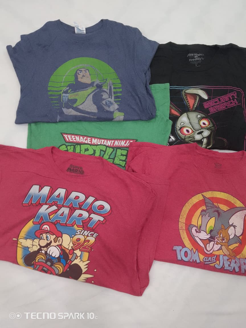 CRZ1532 Unbranded Cartoon Print T-Shirts