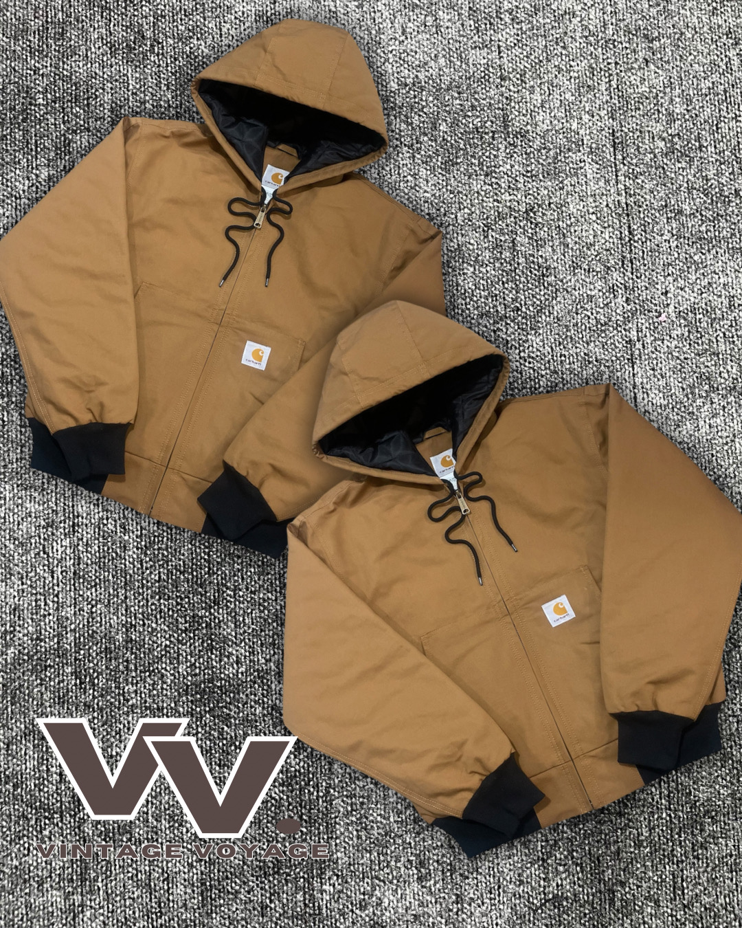 Carhartt neu interpretierter Stil tanfarbene aktive Jacken #17126