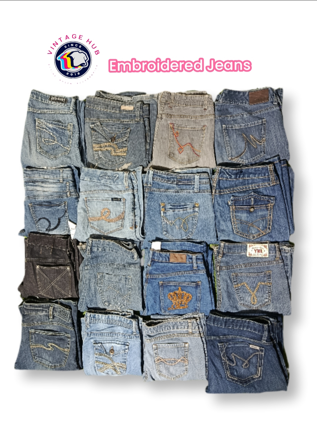 Embroidered Jeans - VH03