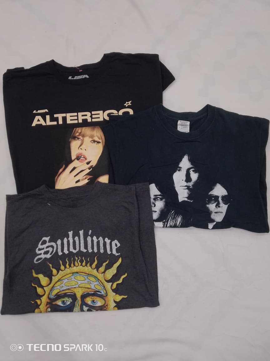 CRZ1538  Music Print T-Shirts