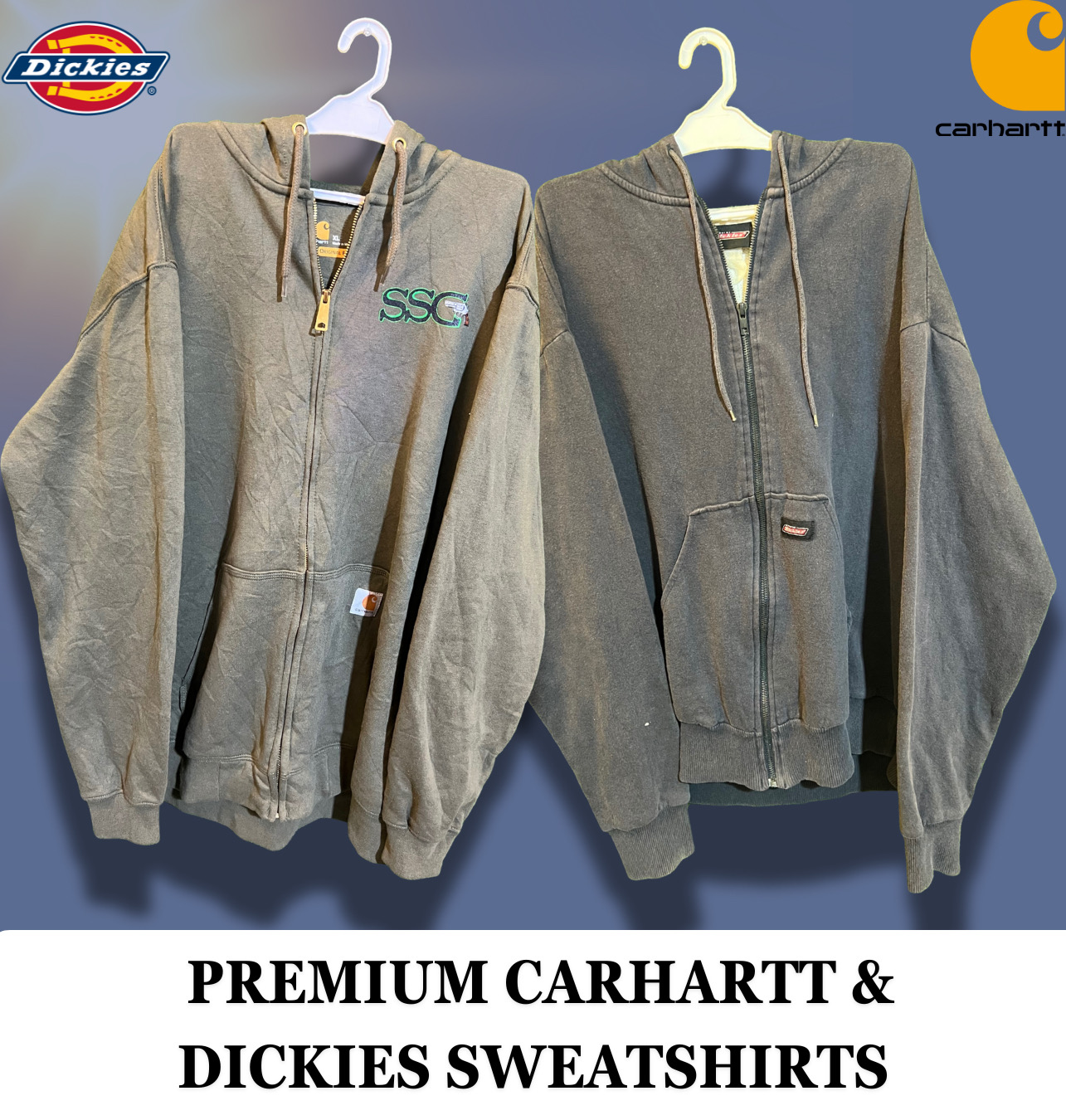 Carhartt and Dickies Premium sweatshirts