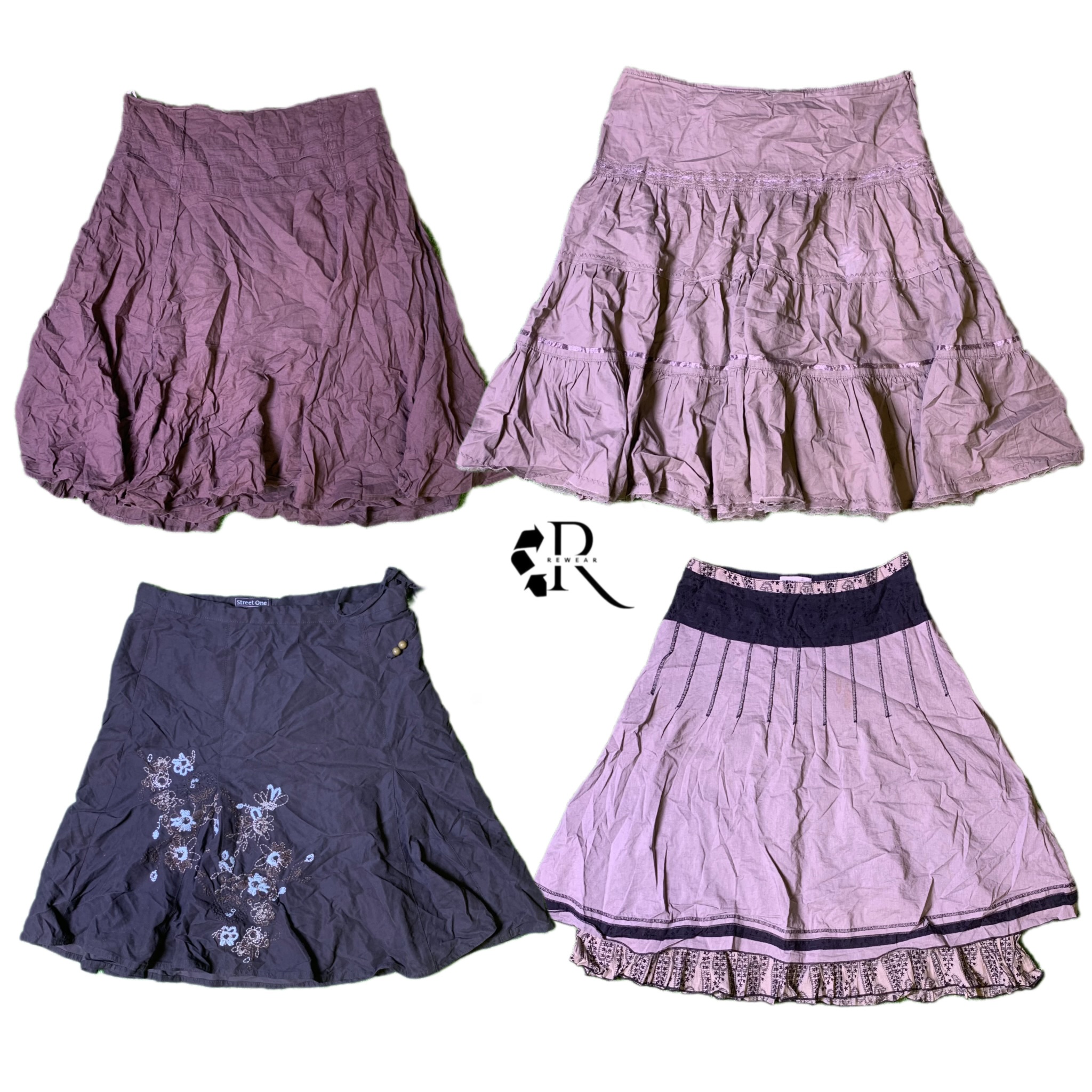 Y2K Unique Coton Maxi Skirts RW-1463