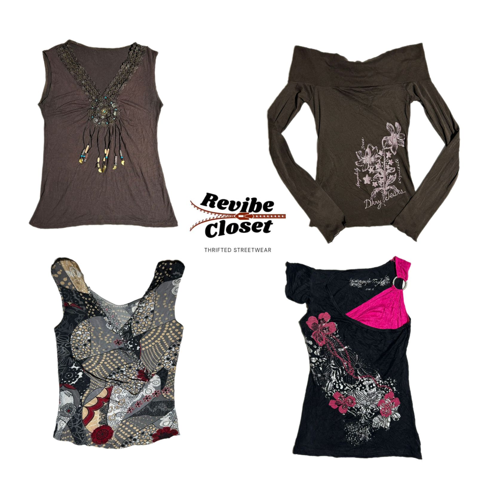 Y2K Edgy Girl Mix Tops RC-013