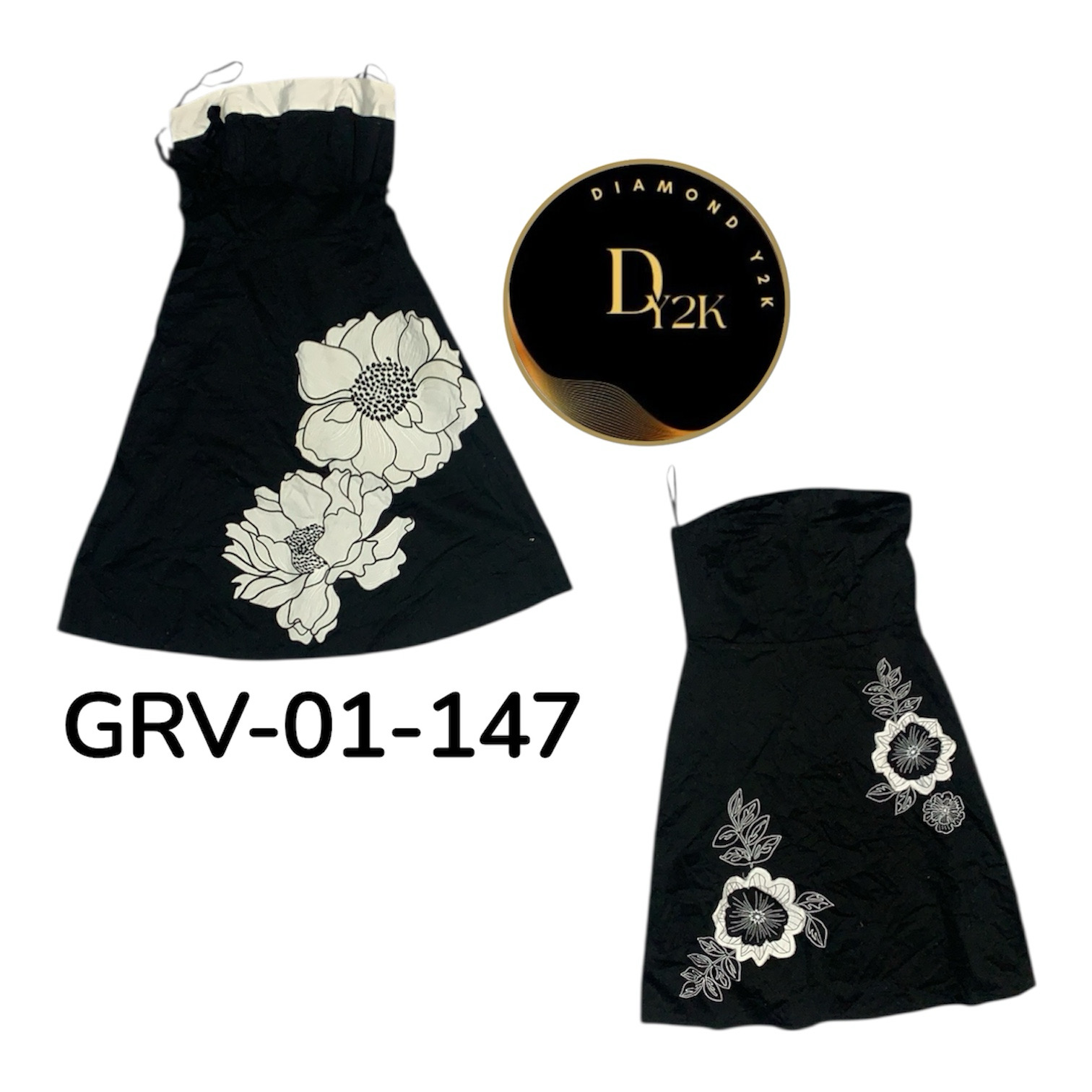 Robe décontractée en coton rétro Y2K (GV-01-147)