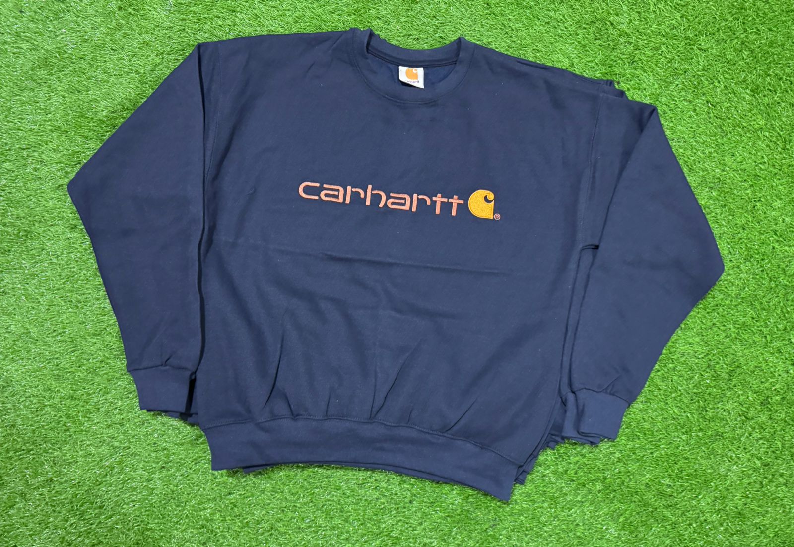 Rework Style Carhartt Navy Sweatshirt.